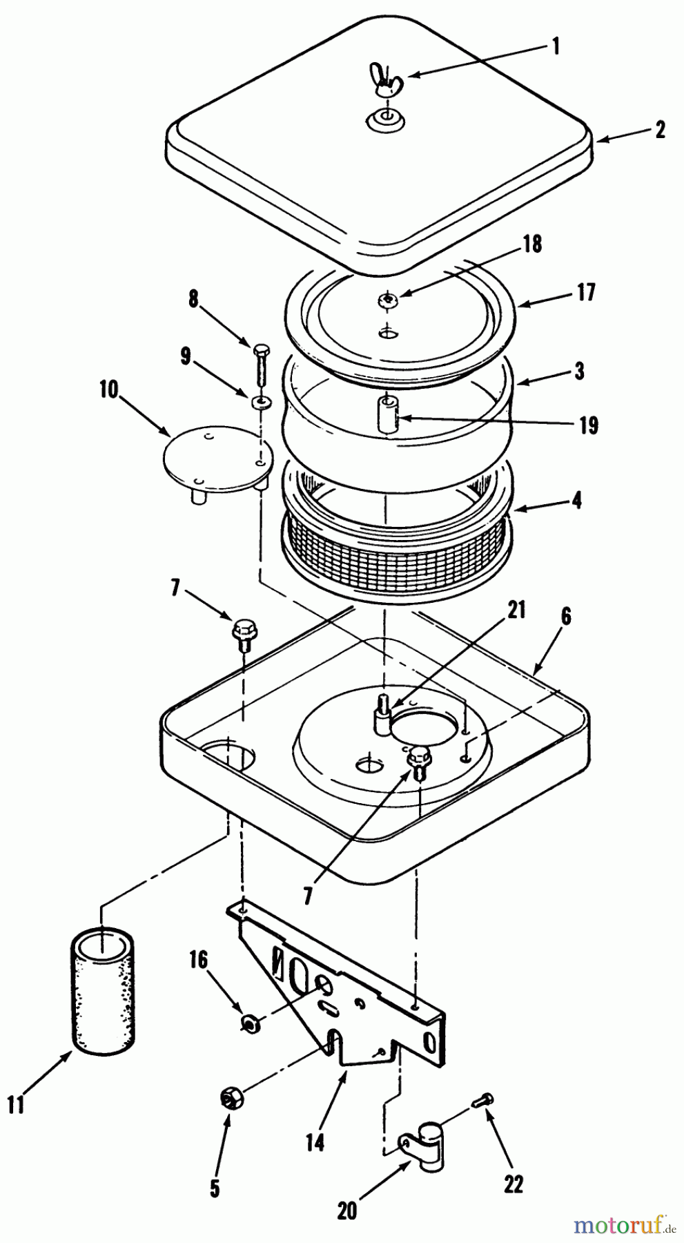  Toro Neu Mowers, Lawn & Garden Tractor Seite 1 41-20OE01 (520-H) - Toro 520-H Garden Tractor, 1990 AIR CLEANER