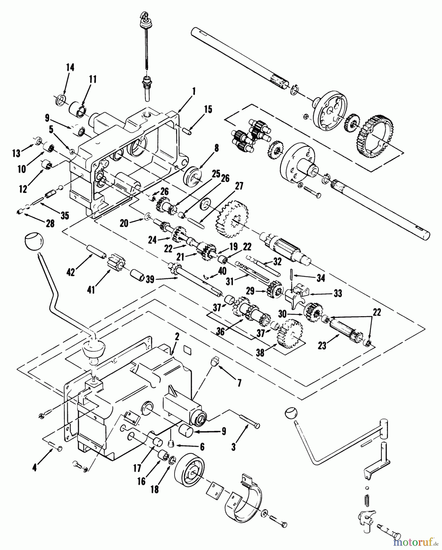  Toro Neu Mowers, Lawn & Garden Tractor Seite 1 41-20OE01 (520-H) - Toro 520-H Garden Tractor, 1990 MECHANICAL TRANSMISSION 8-SPEED #1