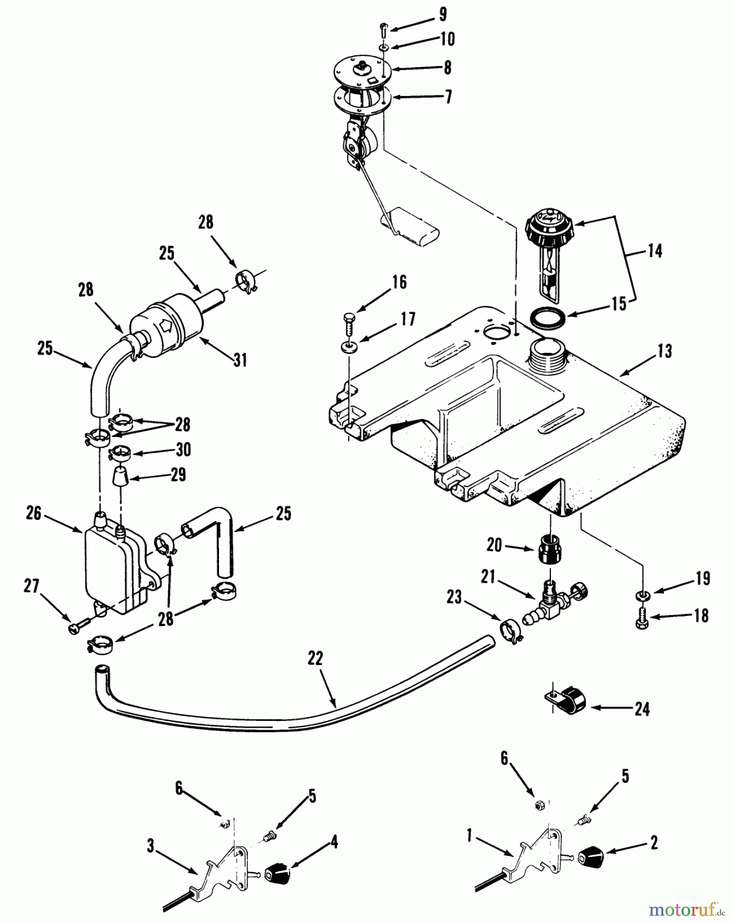  Toro Neu Mowers, Lawn & Garden Tractor Seite 1 41-20OE01 (520-H) - Toro 520-H Garden Tractor, 1990 THROTTLE CHOKE AND FUEL CONTROLS