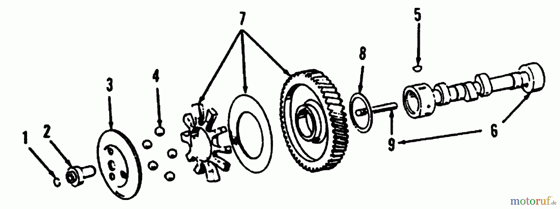  Toro Neu Mowers, Lawn & Garden Tractor Seite 1 41-20OE03 (520-H) - Toro 520-H Garden Tractor, 1992 (2000001-2999999) CAMSHAFT