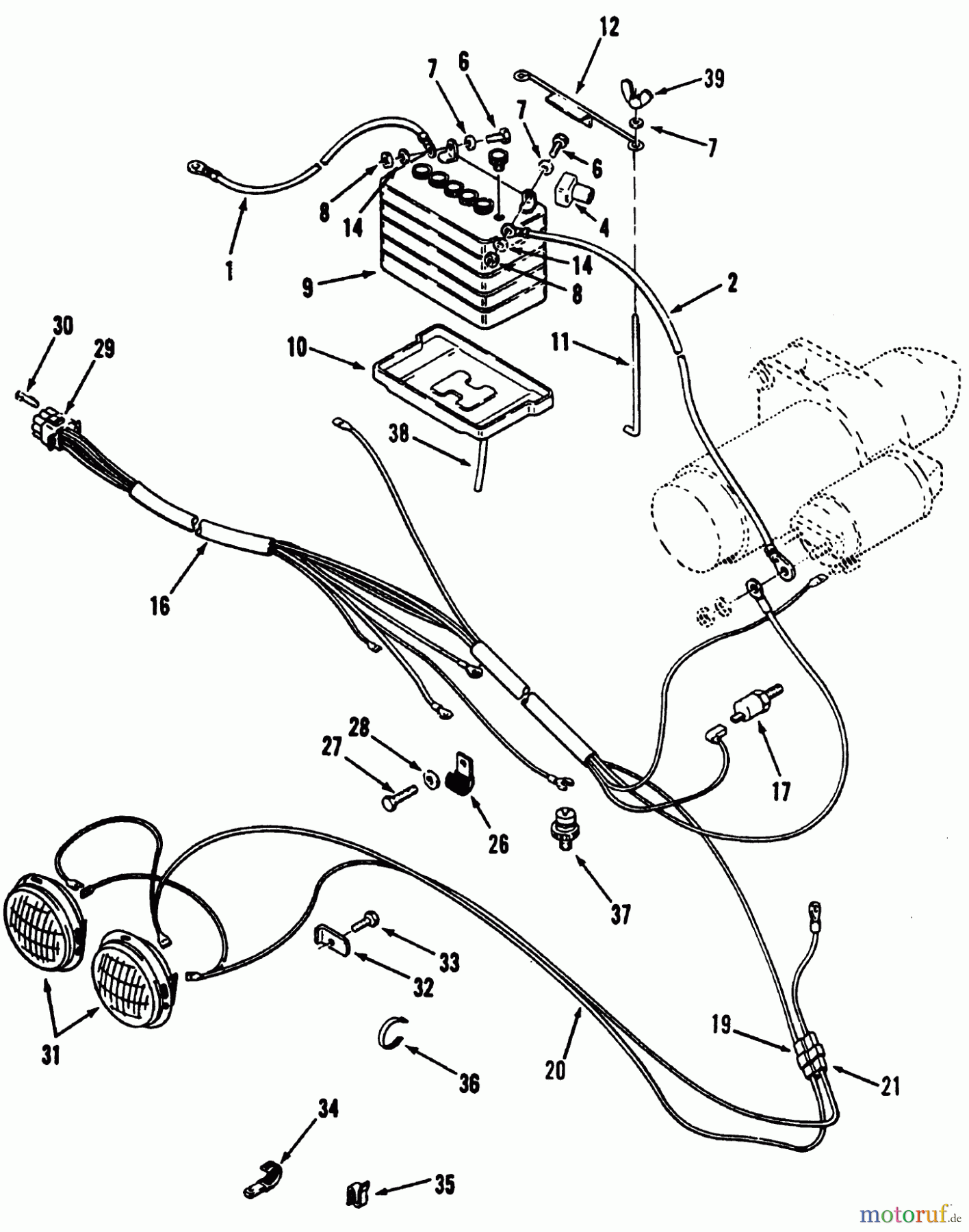  Toro Neu Mowers, Lawn & Garden Tractor Seite 1 41-20OE03 (520-H) - Toro 520-H Garden Tractor, 1992 (2000001-2999999) ELECTRICAL SYSTEM #2