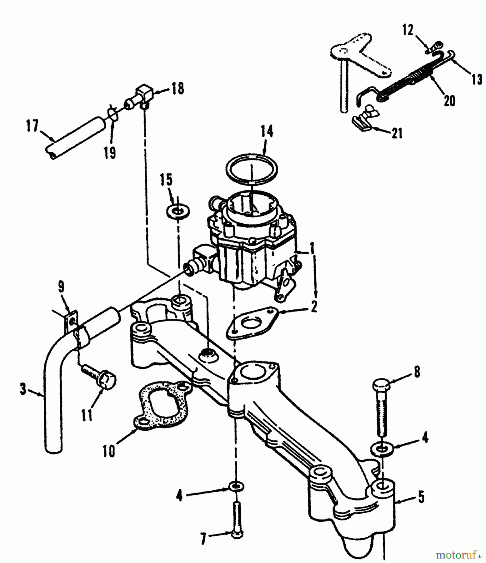  Toro Neu Mowers, Lawn & Garden Tractor Seite 1 41-20OE03 (520-H) - Toro 520-H Garden Tractor, 1992 (2000001-2999999) INTAKE MANIFOLD