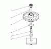 Toro 57300 (8-32) - 8-32 Front Engine Rider, 1982 (2000001-2999999) Ersatzteile SPINDLE ASSEMBLY NO. 28-4280