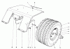 Toro 55152 (888) - 888 matic Tractor, 1970 (0000001-0999999) Ersatzteile REAR TIRE AND FENDER ASSEMBLY