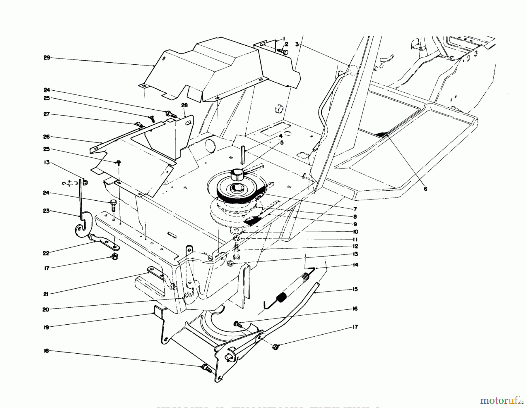  Toro Neu Mowers, Lawn & Garden Tractor Seite 1 57300 (8-32) - Toro 8-32 Front Engine Rider, 1977 (7000001-7999999) CLUTCH & ACTUATOR ASSEMBLY