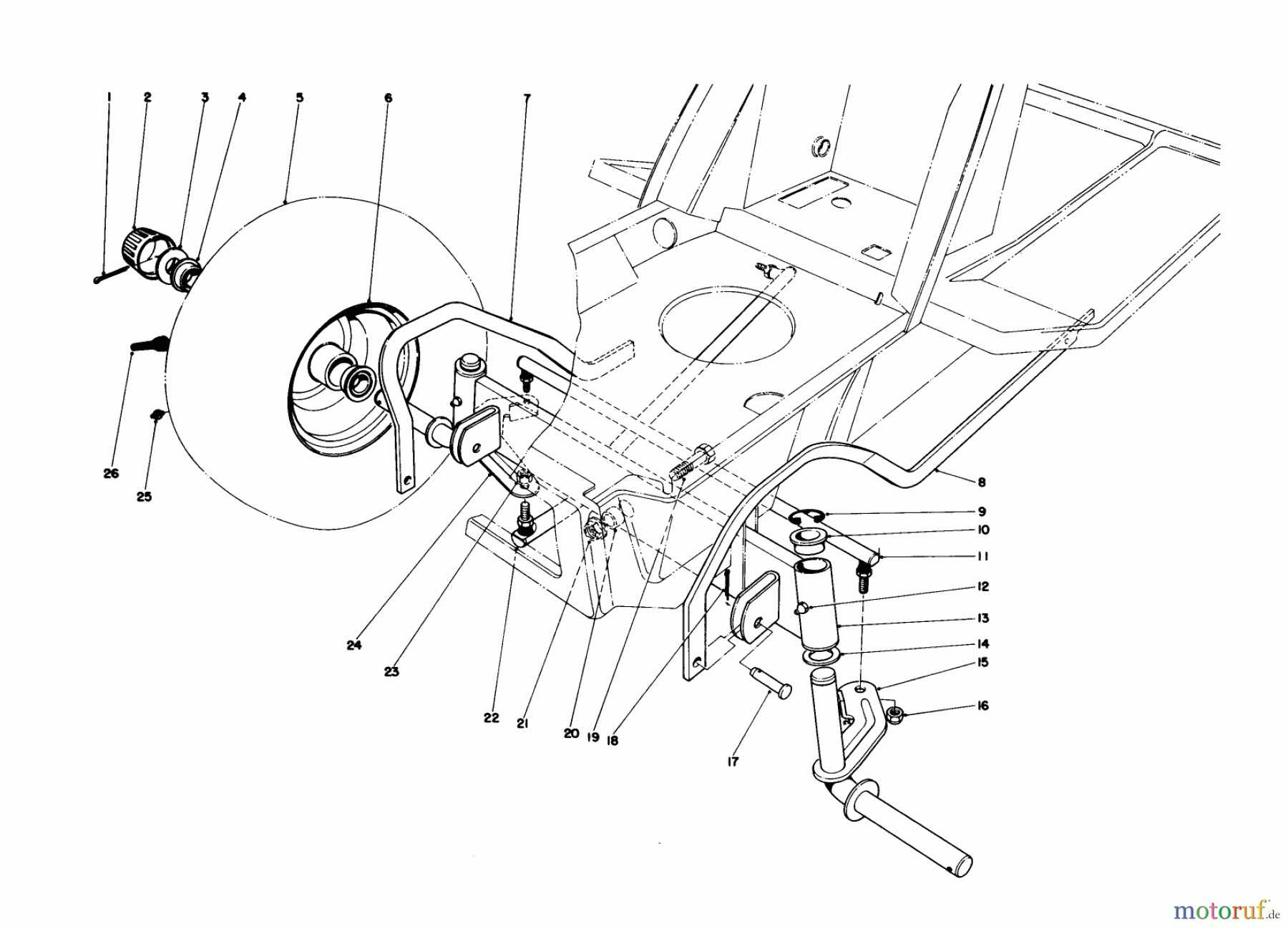  Toro Neu Mowers, Lawn & Garden Tractor Seite 1 57300 (8-32) - Toro 8-32 Front Engine Rider, 1977 (7000001-7999999) FRONT AXLE ASSEMBLY