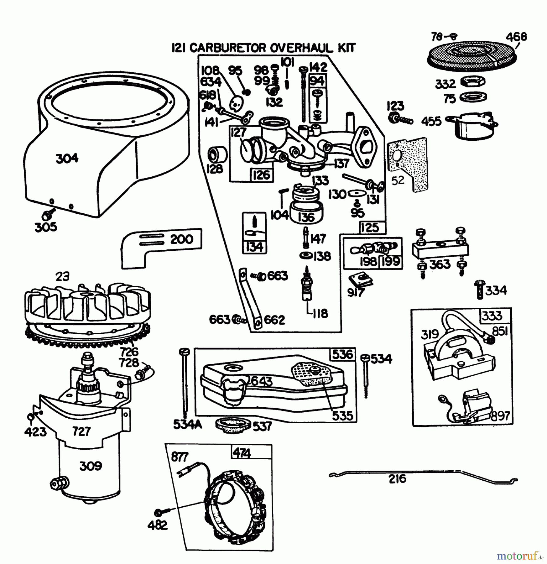  Toro Neu Mowers, Lawn & Garden Tractor Seite 1 57300 (8-32) - Toro 8-32 Front Engine Rider, 1984 (4000001-4999999) BRIGGS & STRATTON MODEL 191707-5816-01 (MODEL 57300) #2