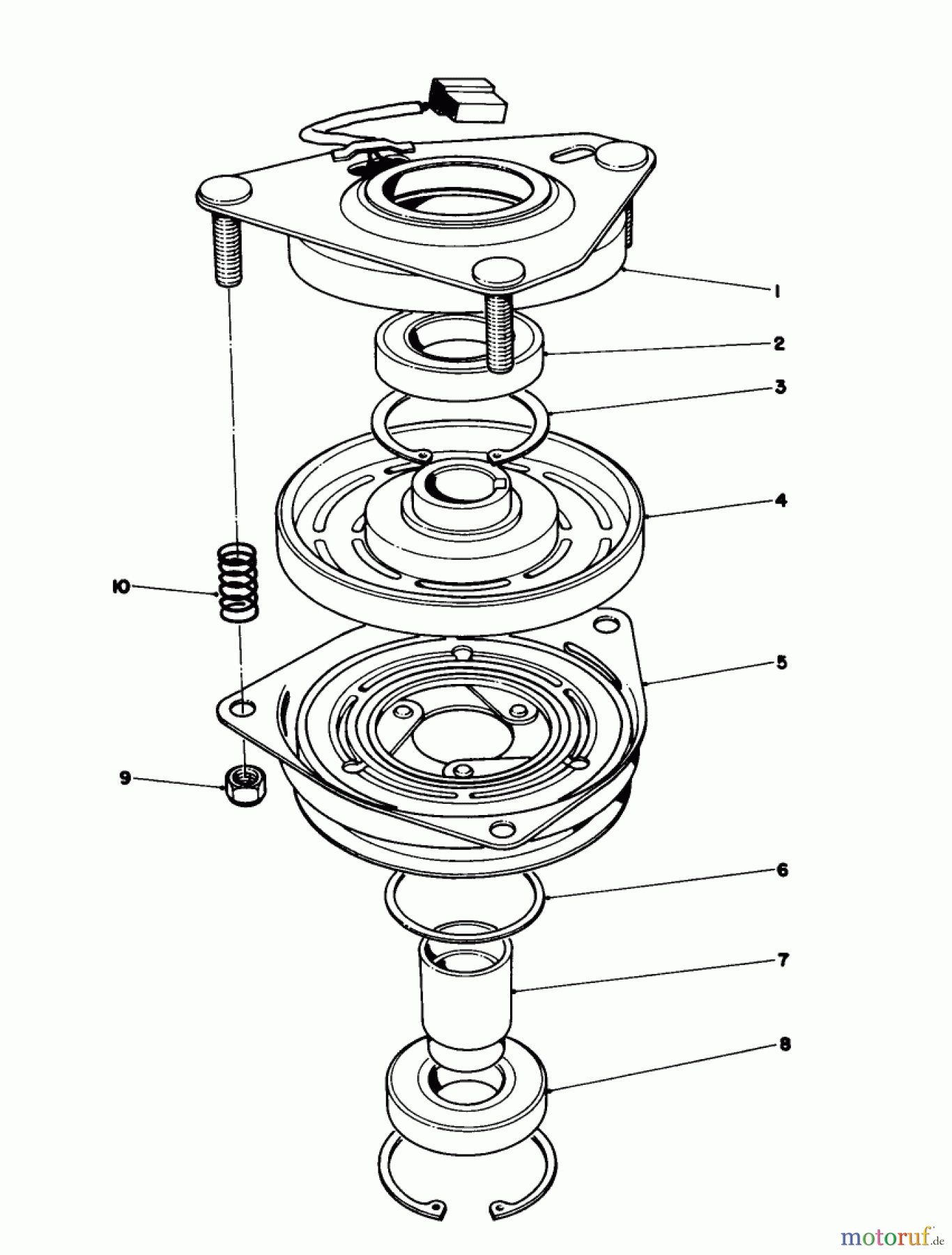  Toro Neu Mowers, Lawn & Garden Tractor Seite 1 57300 (8-32) - Toro 8-32 Front Engine Rider, 1984 (4000001-4999999) CLUTCH ASSEMBLY NO. 44-0770