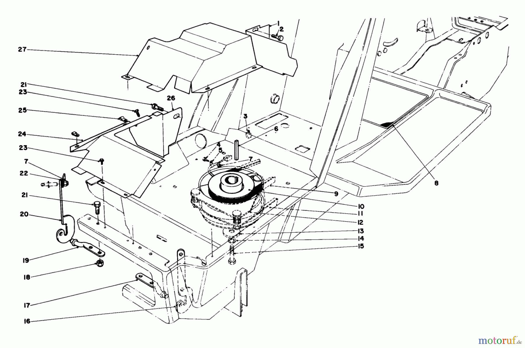  Toro Neu Mowers, Lawn & Garden Tractor Seite 1 57356 (11-42) - Toro 11-42 Lawn Tractor, 1982 (2000001-2999999) CLUTCH & PULLEY ASSEMBLY