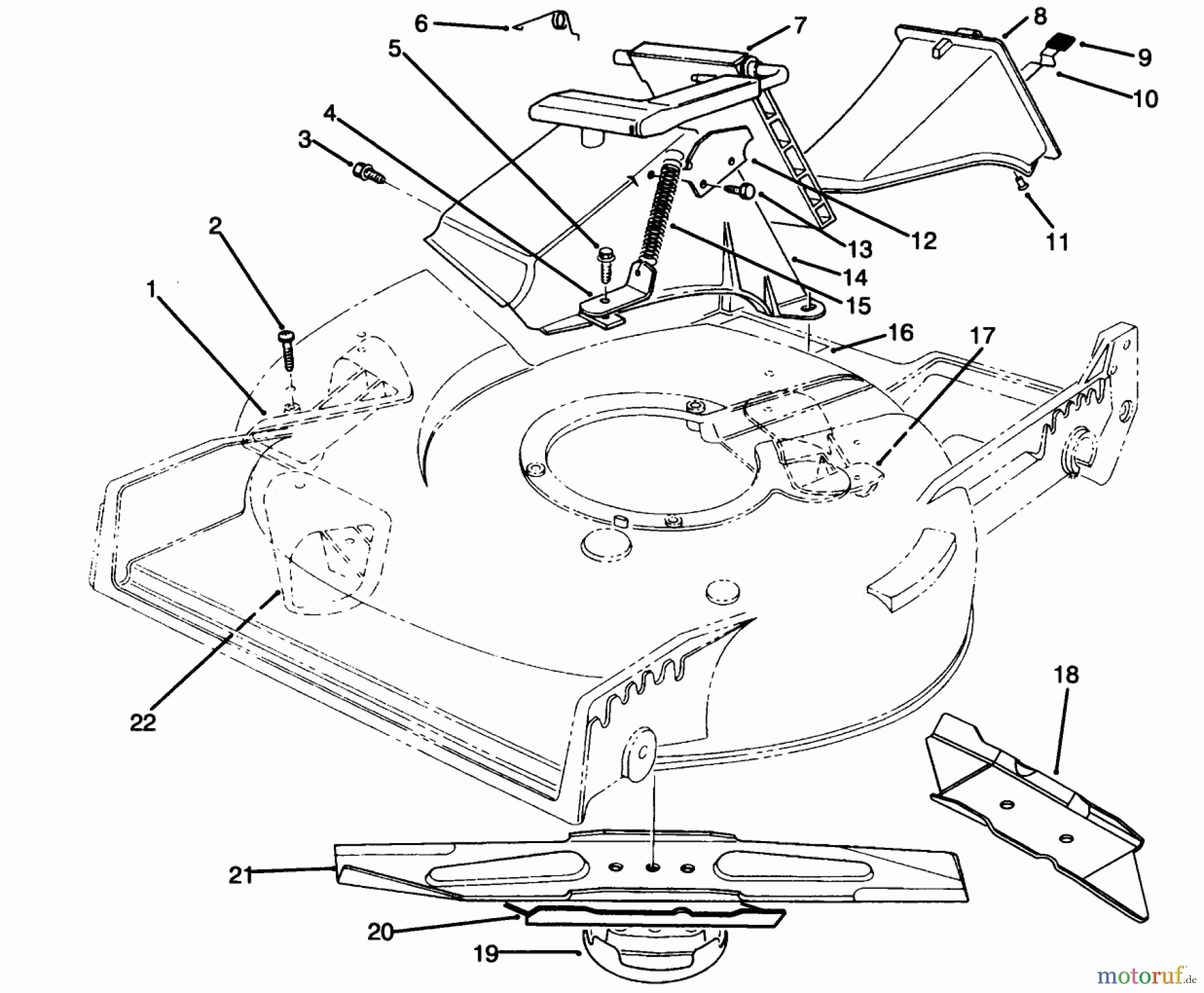 Toro Neu Accessories, Mower 59183 - Toro Recycler II Update Kit RECYCLER ASSEMBLY