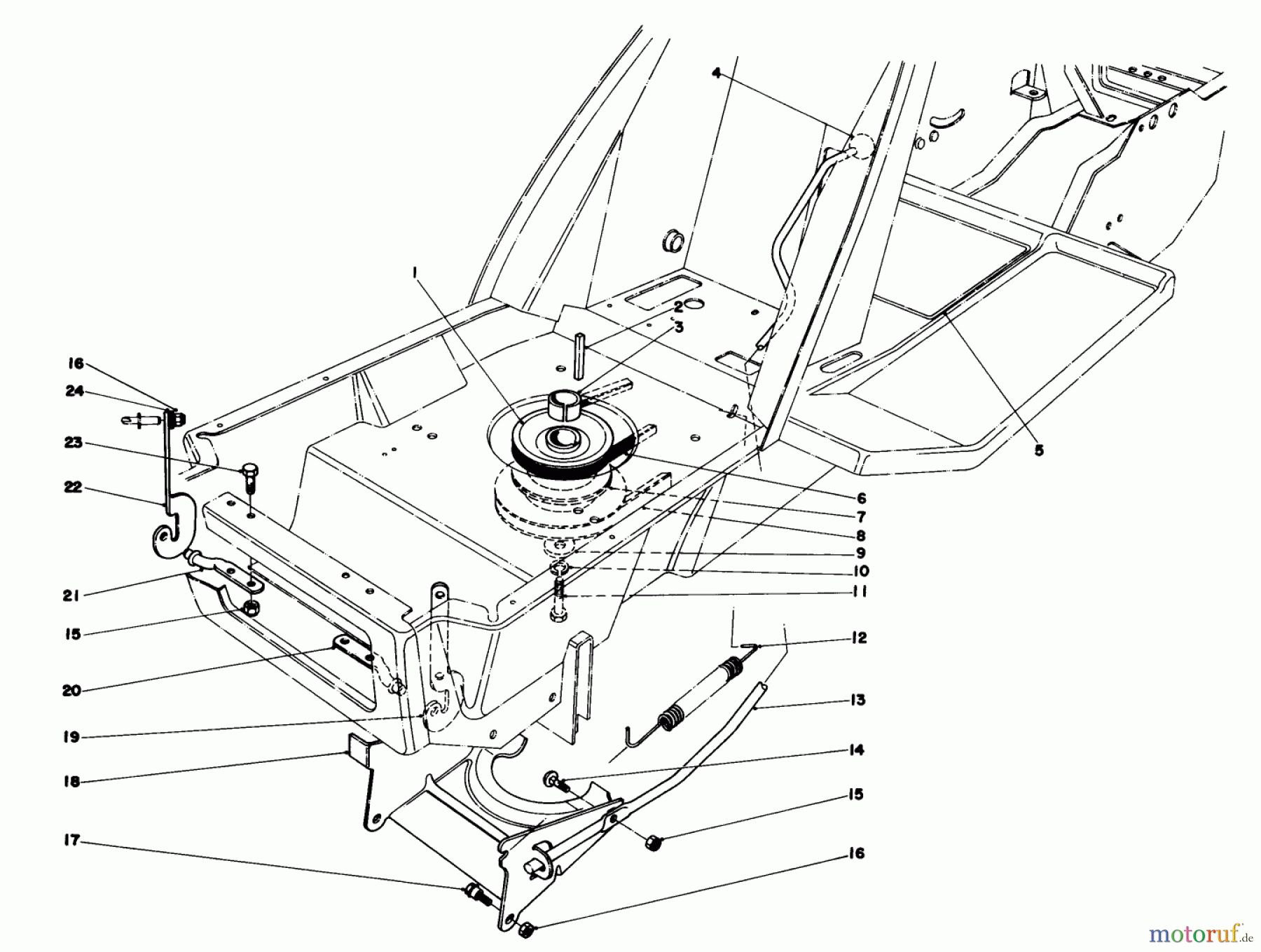  Toro Neu Mowers, Lawn & Garden Tractor Seite 1 57375 - Toro 8 hp Front Engine Rider, 1979 (9000001-9999999) CLUTCH & ACTUATOR ASSEMBLY