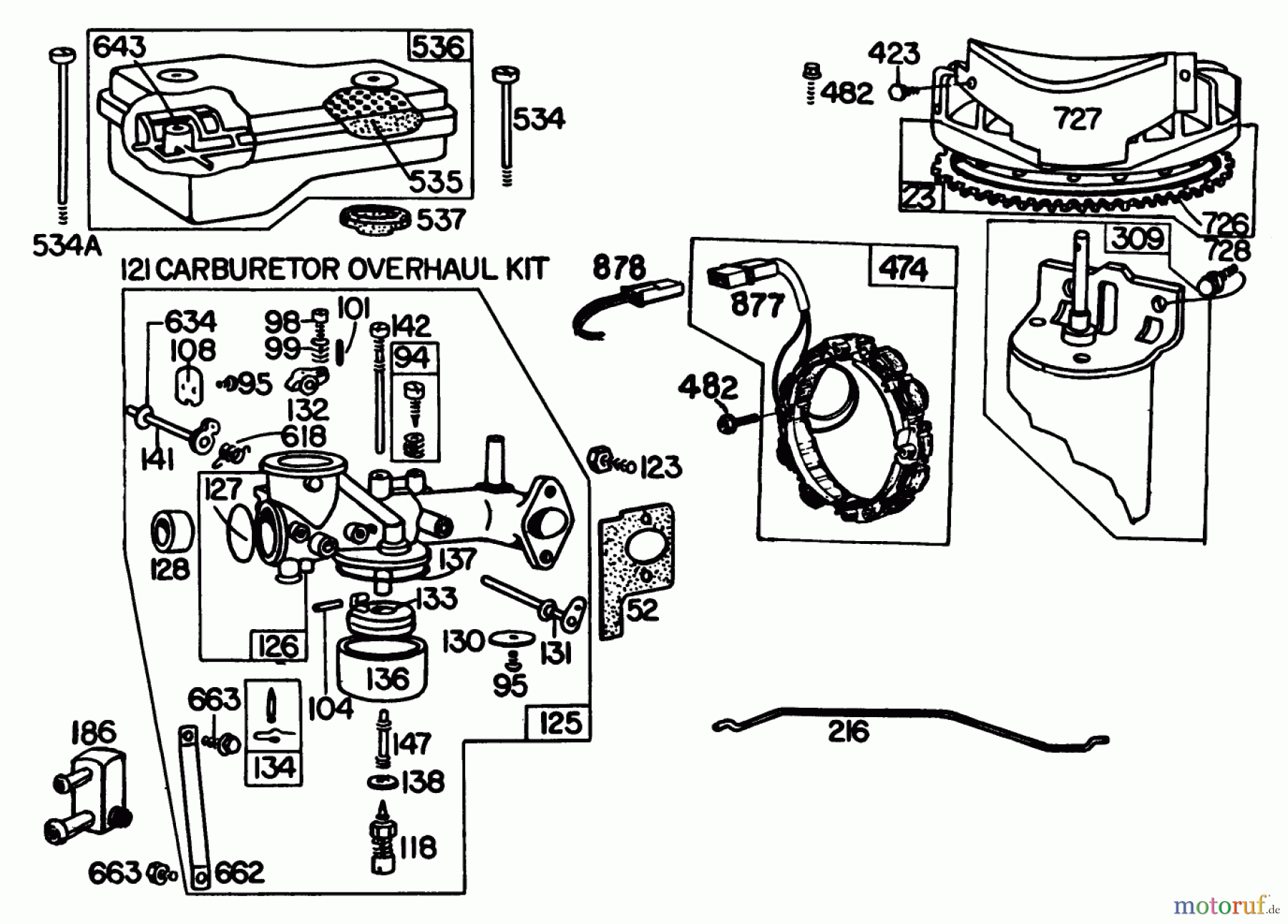  Toro Neu Mowers, Lawn & Garden Tractor Seite 1 57385 - Toro 11 hp Front Engine Rider, 1980 (0000001-0999999) ENGINE BRIGGS & STRATTON MODEL 252707-0177-01 (MODEL 57385) #1