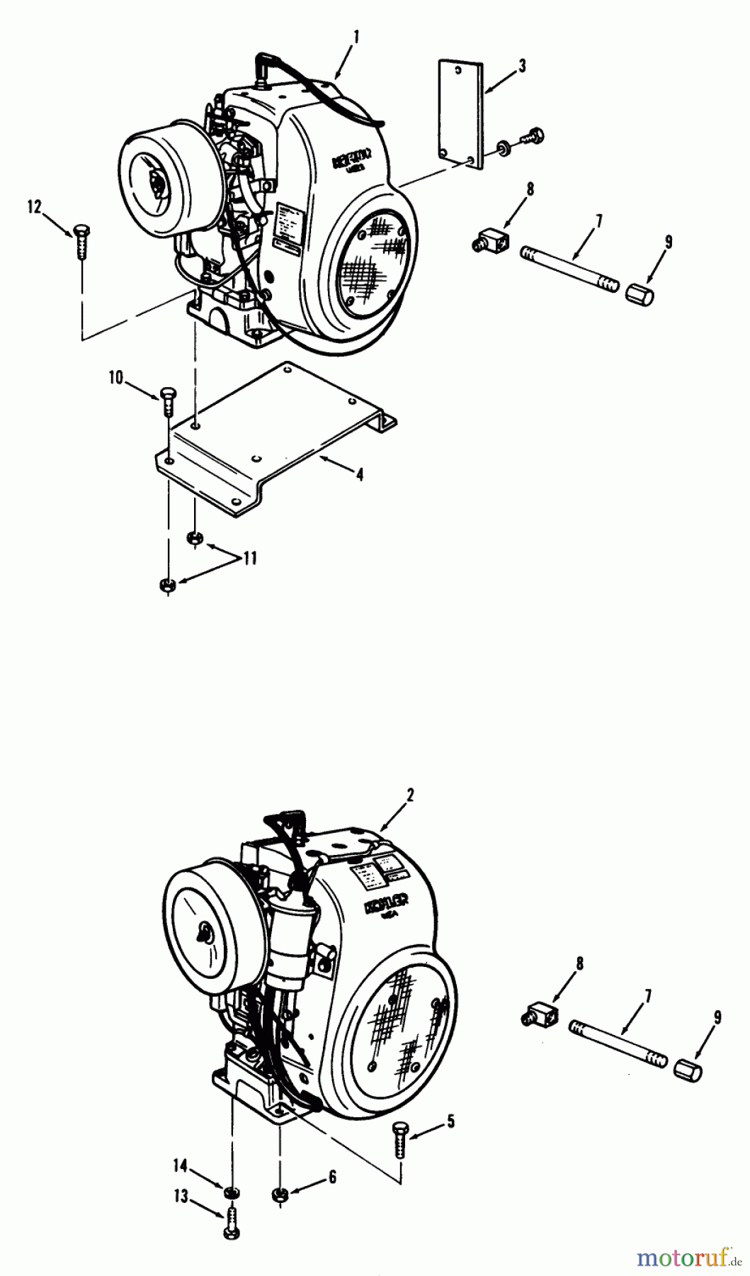  Toro Neu Mowers, Lawn & Garden Tractor Seite 1 71-12K801 (C-120) - Toro C-120 8-Speed Tractor, 1977 ENGINES