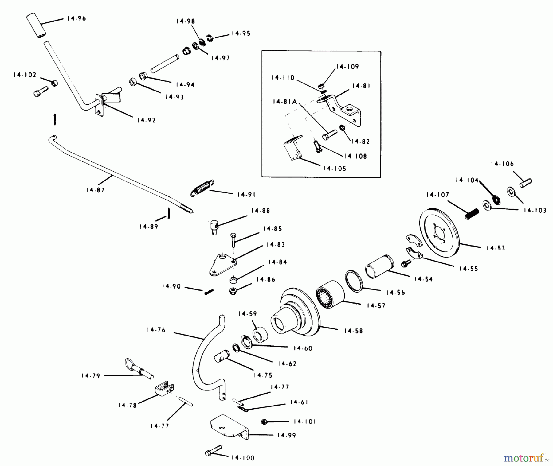  Toro Neu Mowers, Lawn & Garden Tractor Seite 1 71-16K801 (C-160) - Toro C-160 8-Speed Tractor, 1977 14.050 MANUAL P.T.O.