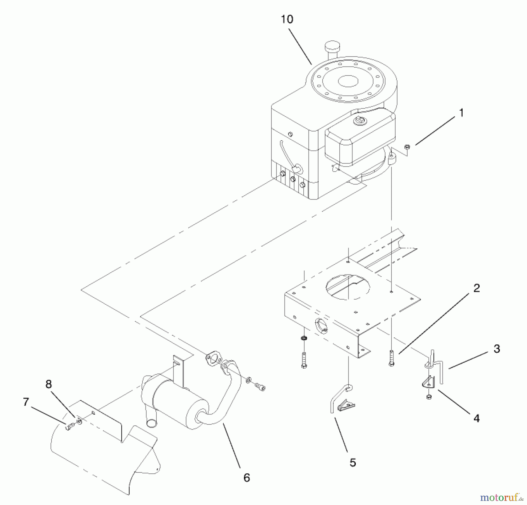  Toro Neu Mowers, Lawn & Garden Tractor Seite 1 71189 (12-32XL) - Toro 12-32XL Lawn Tractor, 1997 (7900001-7999999) ENGINE ASSEMBLY