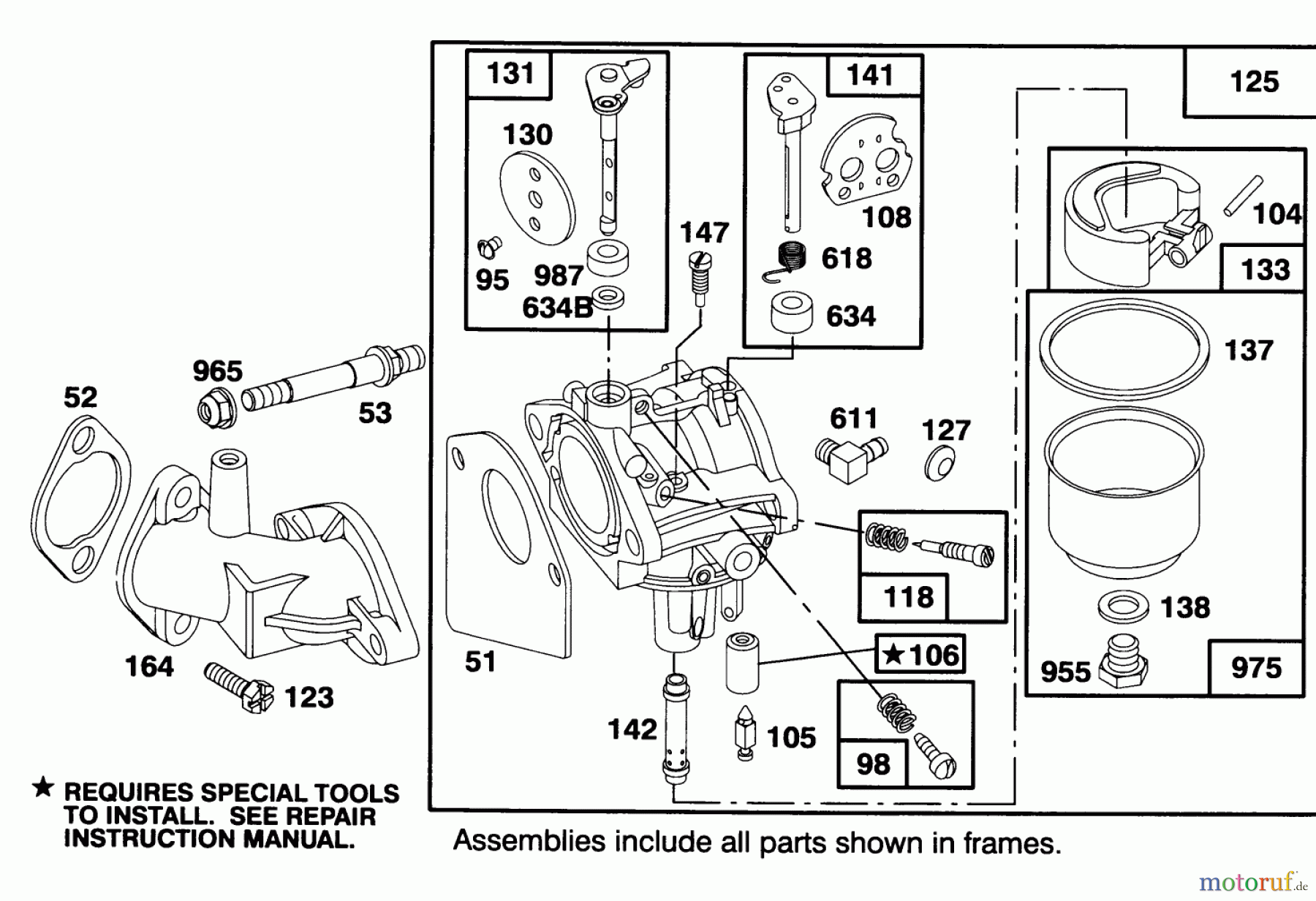 Toro Neu Mowers, Lawn & Garden Tractor Seite 1 71191 (13-38HXL) - Toro 13-38HXL Lawn Tractor, 1994 (4900001-4999999) ENGINE BRIGGS & STRATTON MODEL 28M707-0122-01 #3