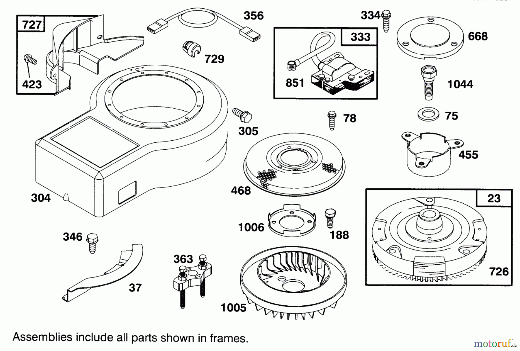  Toro Neu Mowers, Lawn & Garden Tractor Seite 1 71202 (12-38XL) - Toro 12-38XL Lawn Tractor, 1995 (5900001-5999999) ENGINE BRIGGS & STRATTON MODEL 286707-0453-01 #6