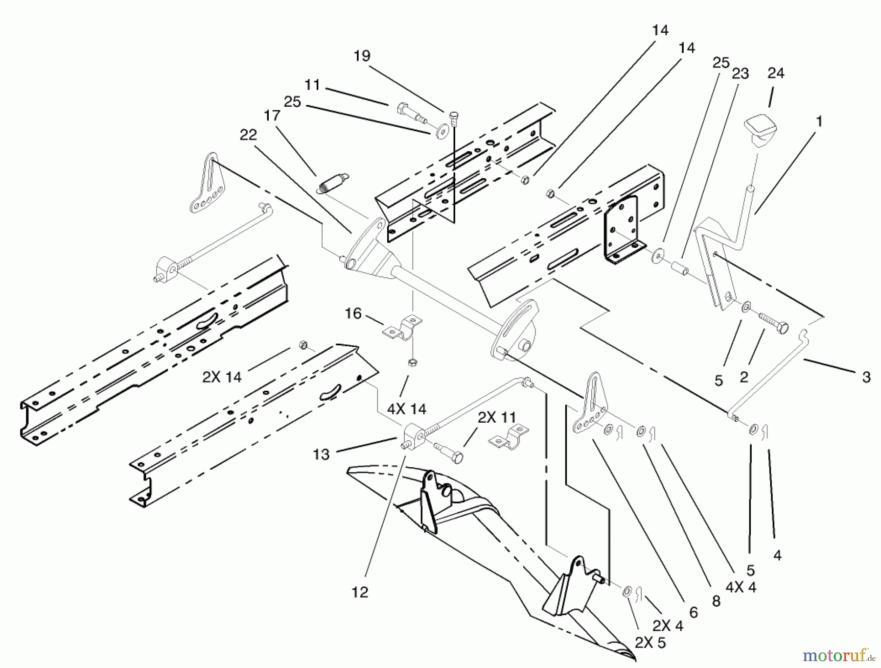  Toro Neu Mowers, Lawn & Garden Tractor Seite 1 71209 (13-32XLE) - Toro 13-32XLE Lawn Tractor, 2003 (230000001-230999999) HEIGHT OF CUT ASSEMBLY