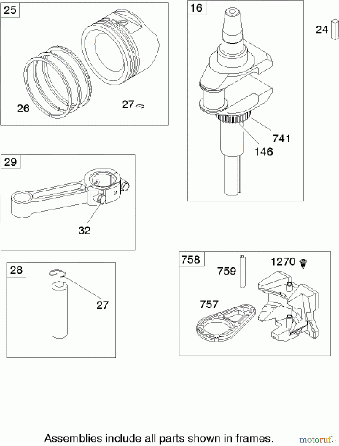  Toro Neu Mowers, Lawn & Garden Tractor Seite 1 71209 (XL 320) - Toro XL 320 Lawn Tractor, 2007 (270000001-270999999) CRANKSHAFT ASSEMBLY BRIGGS AND STRATTON 21A907-0169-E1