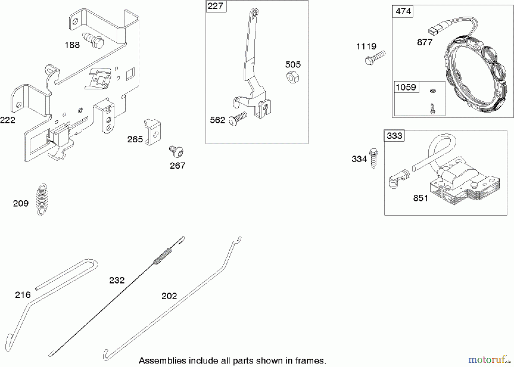  Toro Neu Mowers, Lawn & Garden Tractor Seite 1 71209 (XL 320) - Toro XL 320 Lawn Tractor, 2007 (270000001-270999999) GOVERNOR ASSEMBLY BRIGGS AND STRATTON 21A907-0169-E1