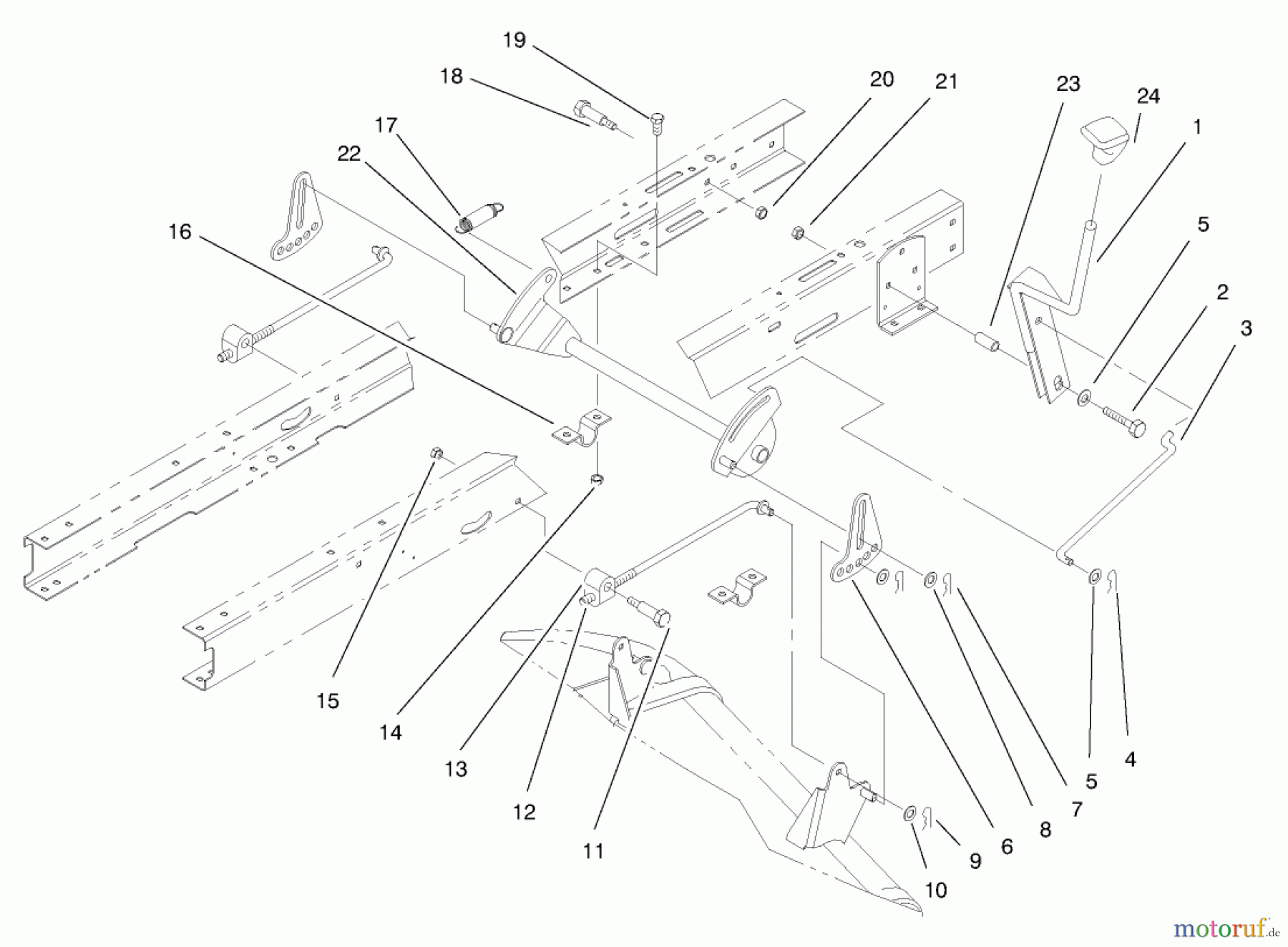  Toro Neu Mowers, Lawn & Garden Tractor Seite 1 71219 (14-38HXL) - Toro 14-38HXL Lawn Tractor, 1998 (8900001-8999999) HEIGHT OF CUT ASSEMBLY