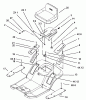 Toro 71223 (16-38XL) - 16-38XL Lawn Tractor, 2002 (220010001-220999999) Listas de piezas de repuesto y dibujos REAR BODY AND SEAT ASSEMBLY