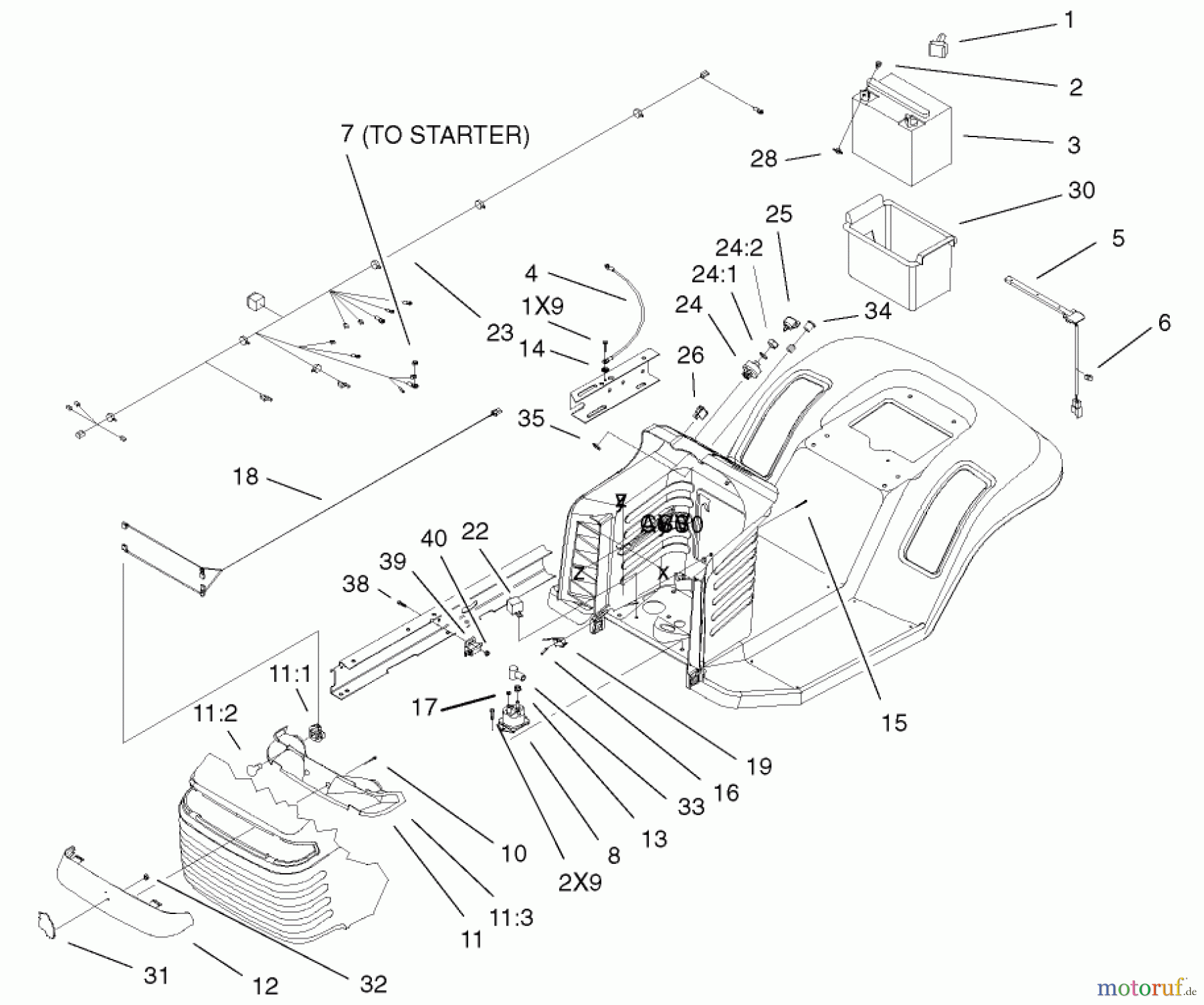  Toro Neu Mowers, Lawn & Garden Tractor Seite 1 71228 (17-44HXL) - Toro 17-44HXL Lawn Tractor, 2002 (220000001-220010000) ELECTRICAL ASSEMBLY