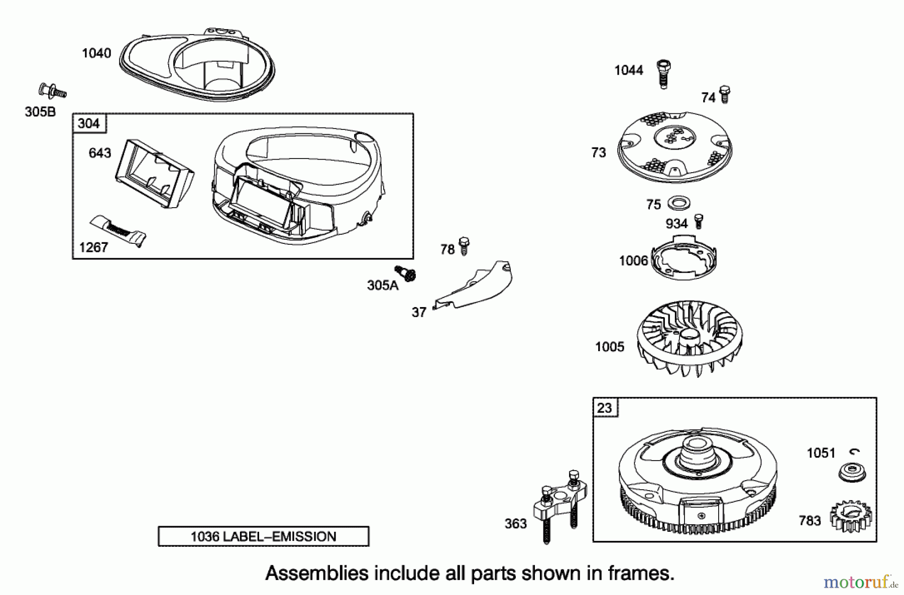  Toro Neu Mowers, Lawn & Garden Tractor Seite 1 71228 (17-44HXL) - Toro 17-44HXL Lawn Tractor, 2002 (220010001-220999999) BLOWER HOUSING ASSEMBLY ENGINE BRIGGS AND STRATTON MODEL 31F777-0123-E1