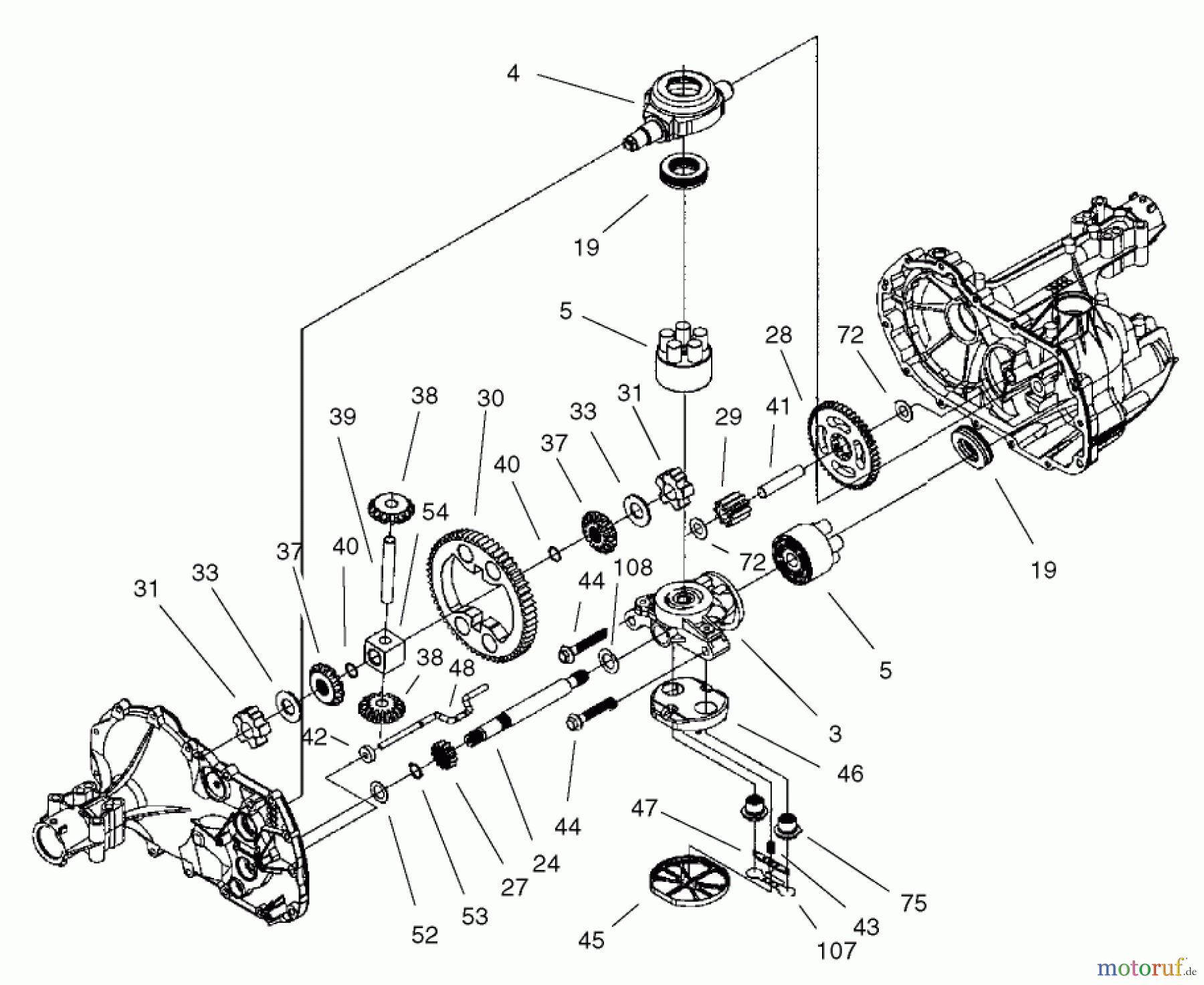  Toro Neu Mowers, Lawn & Garden Tractor Seite 1 71233 (17-44HXL) - Toro 17-44HXL Indy Special Edition Lawn Tractor, 2002 (220000001-220999999) GEAR ASSEMBLY