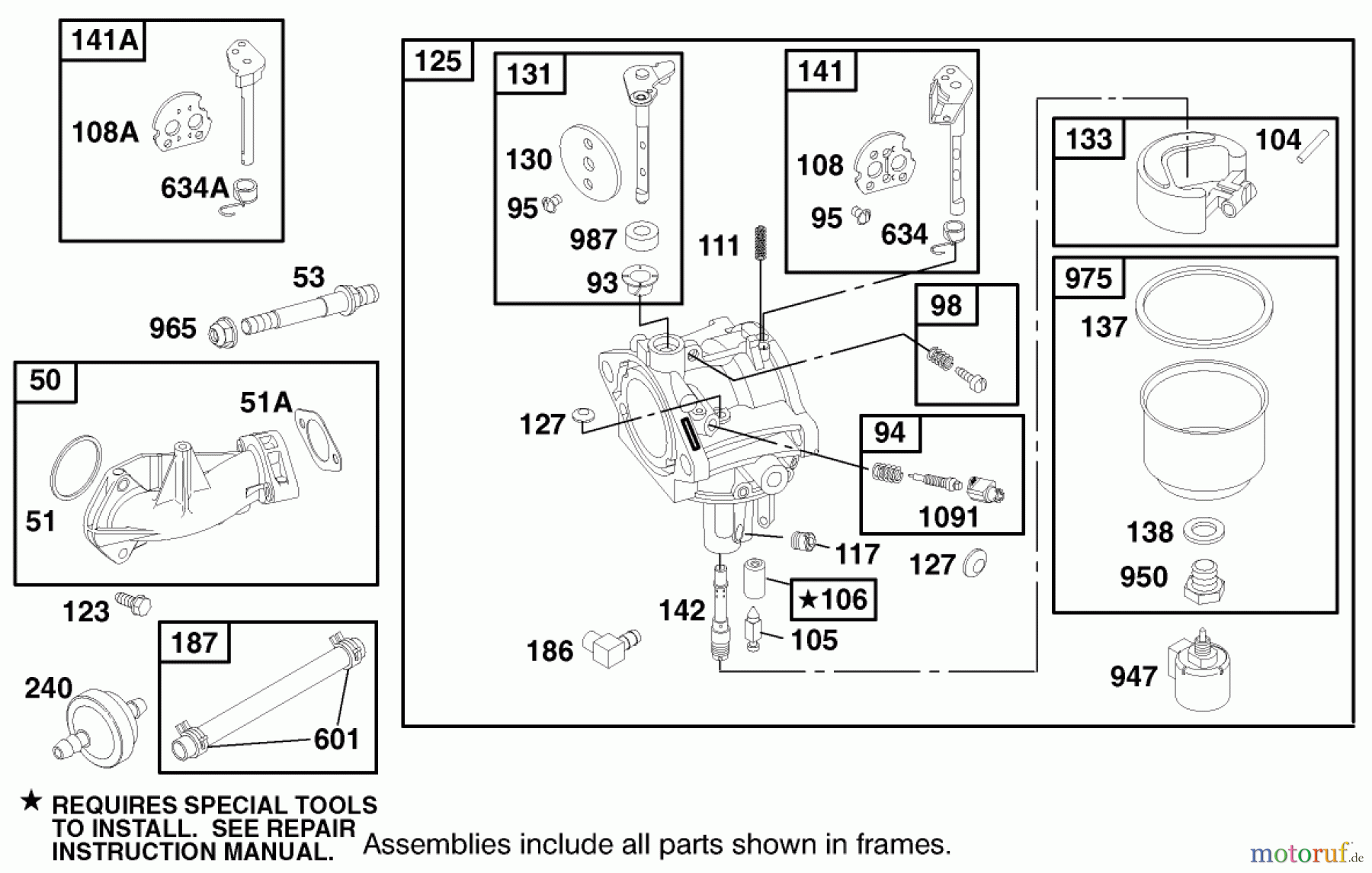  Toro Neu Mowers, Lawn & Garden Tractor Seite 1 71240 (15-38HXL) - Toro 15-38HXL Lawn Tractor, 1999 (9900001-9999999) ENGINE BRIGGS & STRATTON MODEL 28Q777-0690-E1 #4
