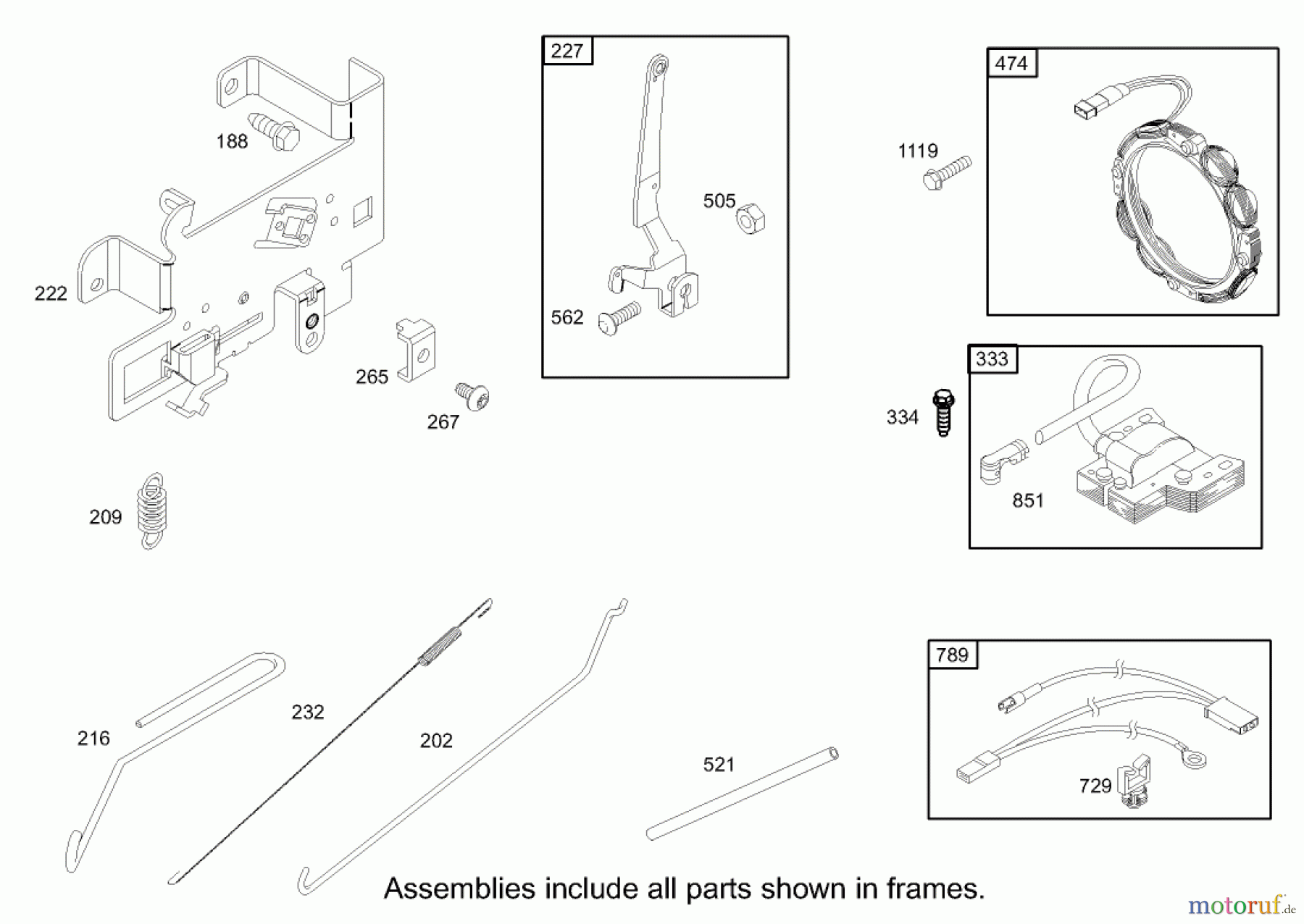  Toro Neu Mowers, Lawn & Garden Tractor Seite 1 71242 (16-38HXLE) - Toro 16-38HXLE Lawn Tractor, 2004 (240000001-240999999) GOVERNOR ASSEMBLY BRIGGS AND STRATTON MODEL 286H77-0121-E1