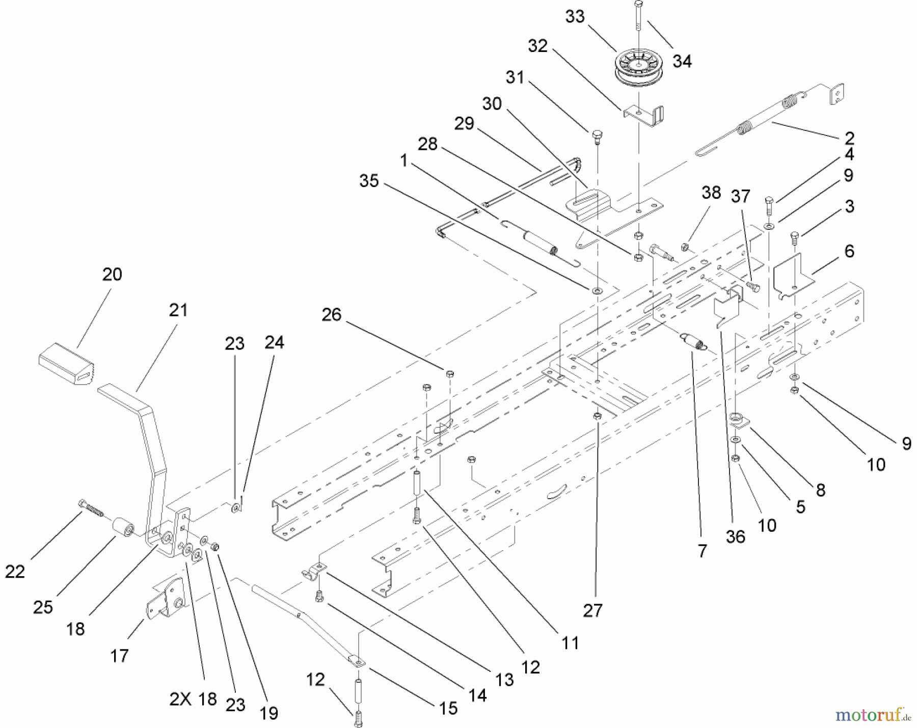 Toro Neu Mowers, Lawn & Garden Tractor Seite 1 71257 (XL 320) - Toro XL 320 Lawn Tractor, 2009 (290000001-290999999) TRACTION CLUTCH ASSEMBLY