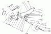 Toro 72083 (266-H) - 266-H Yard Tractor, 1994 (4900001-4999999) Listas de piezas de repuesto y dibujos FRONT AXLE