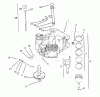 Toro 72063 (264-H) - 264-H Yard Tractor, 1995 (5900001-5900498) Listas de piezas de repuesto y dibujos CRANKCASE (KOHLER ENGINE CV14S-PS1472) #2