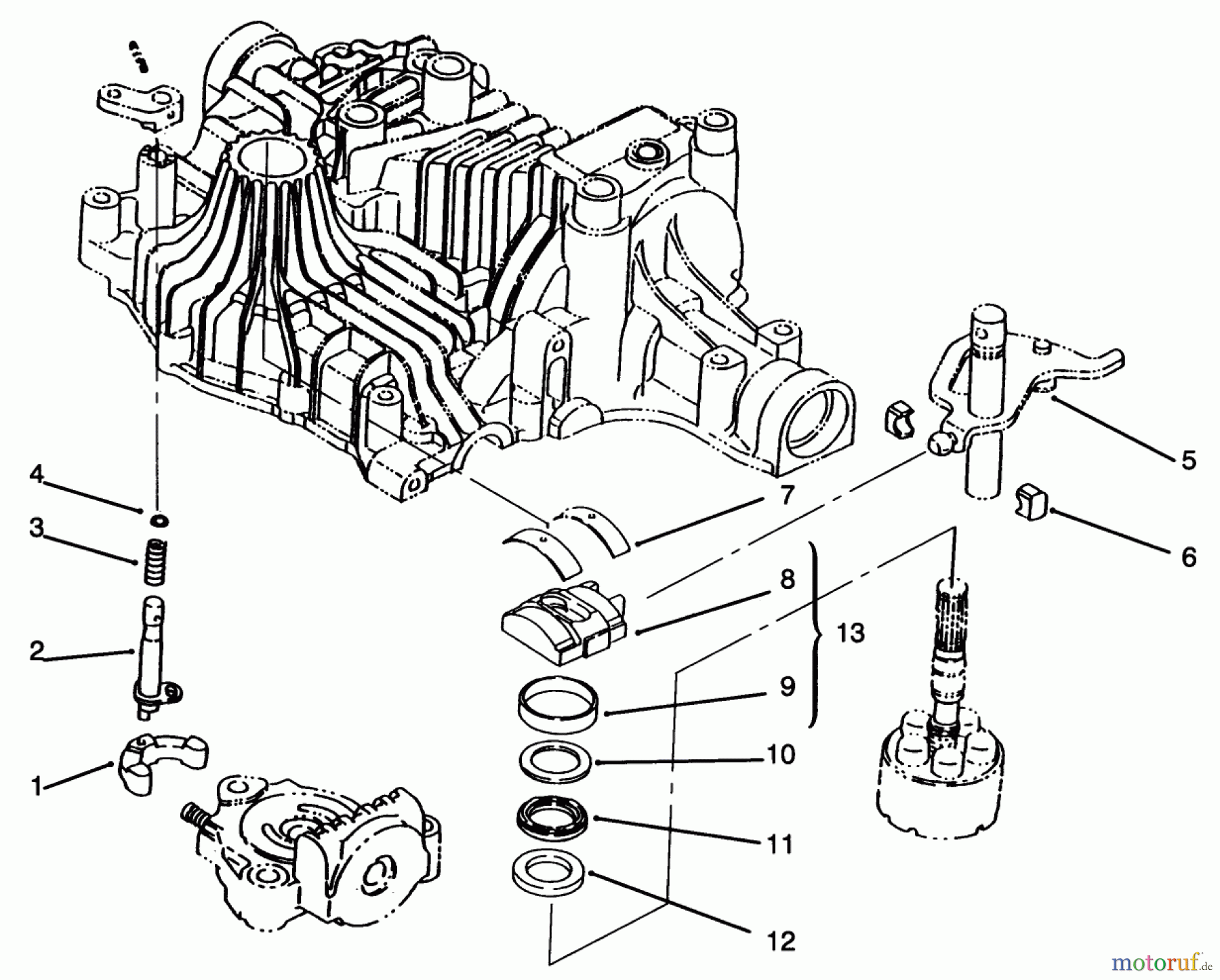  Toro Neu Mowers, Lawn & Garden Tractor Seite 1 72062 (264-6) - Toro 264-6 Yard Tractor, 1996 (6900001-6999999) RANGE SHIFT