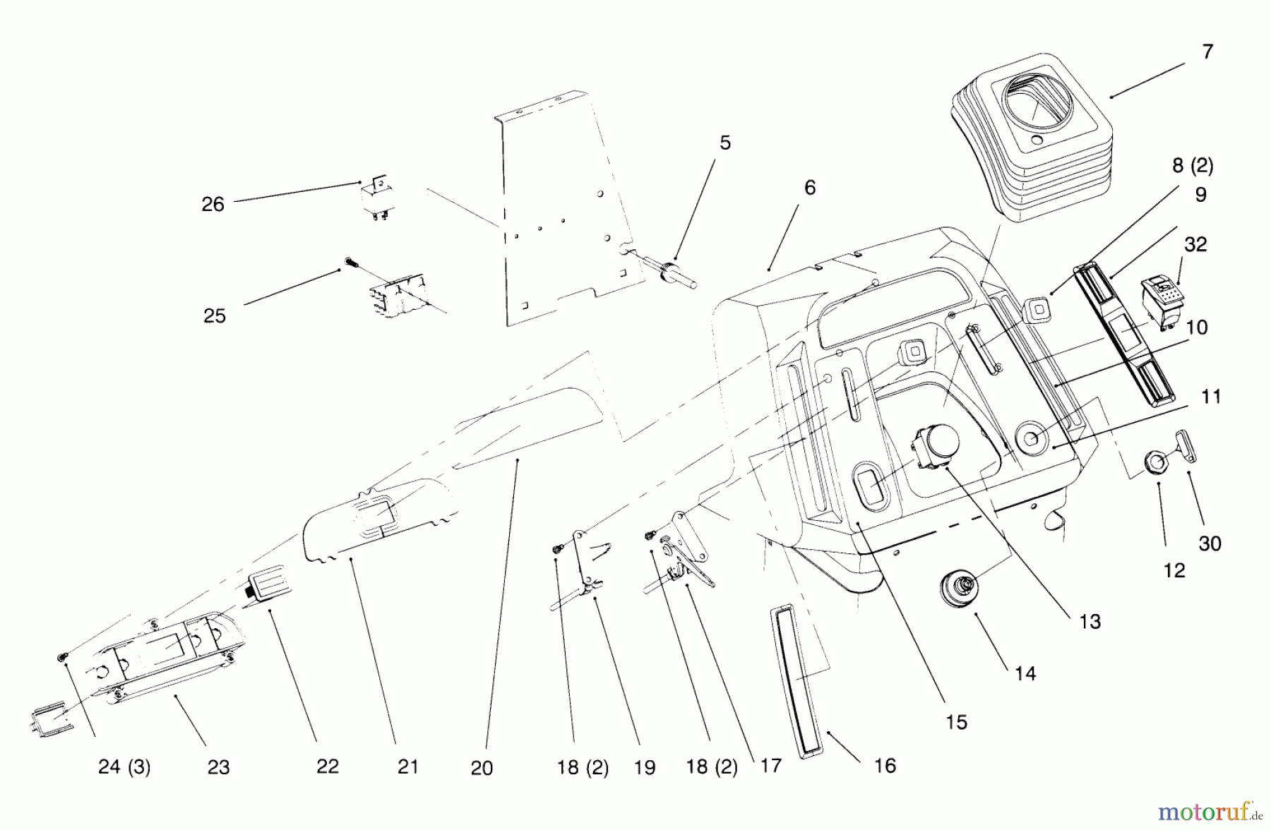  Toro Neu Mowers, Lawn & Garden Tractor Seite 1 72084 (266-H) - Toro 266-H Yard Tractor, 1996 (6900001-6999999) DASH