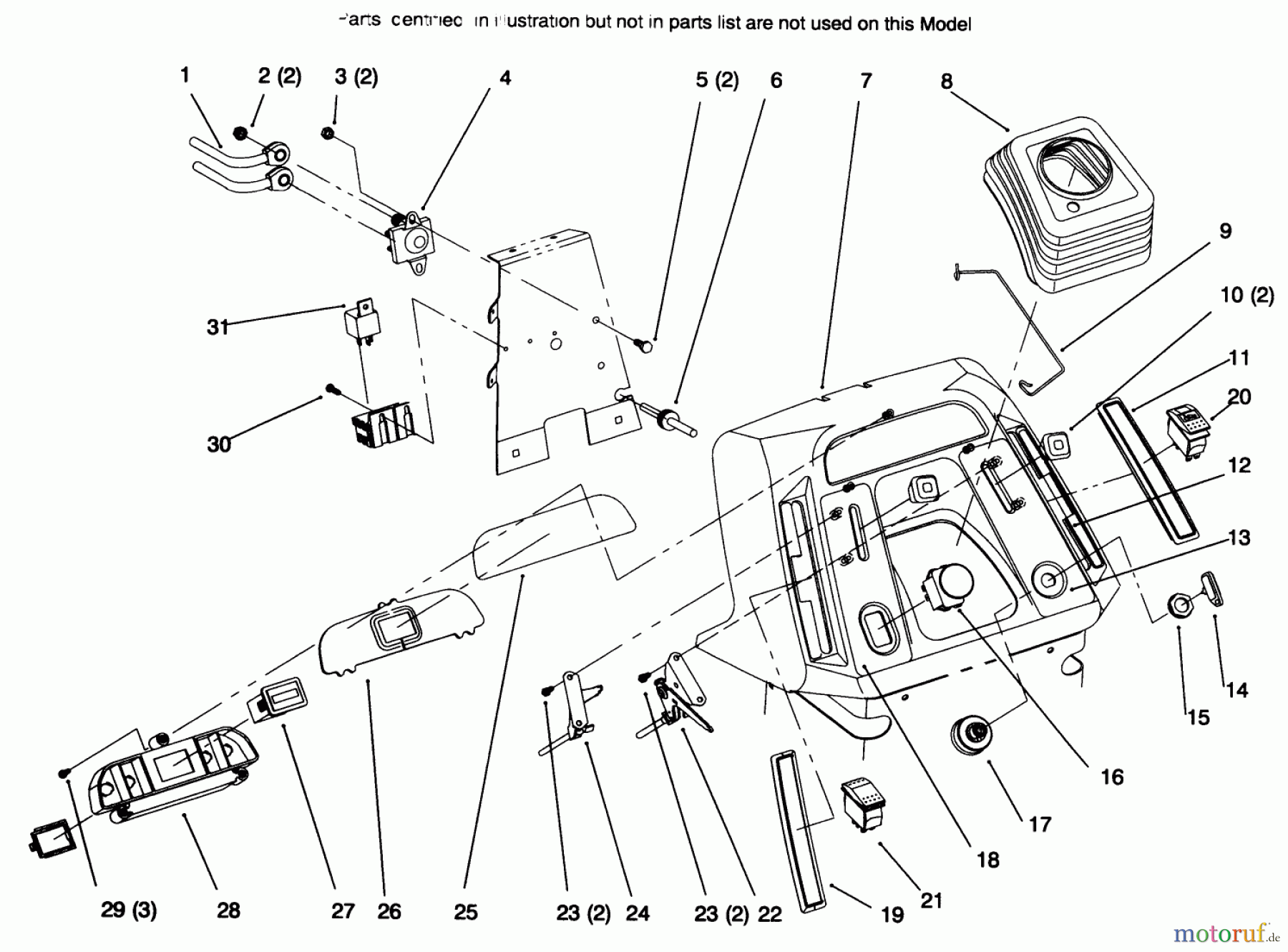  Toro Neu Mowers, Lawn & Garden Tractor Seite 1 72085 (267-H) - Toro 267-H Lawn and Garden Tractor, 1996 (6900001-6999999) DASH