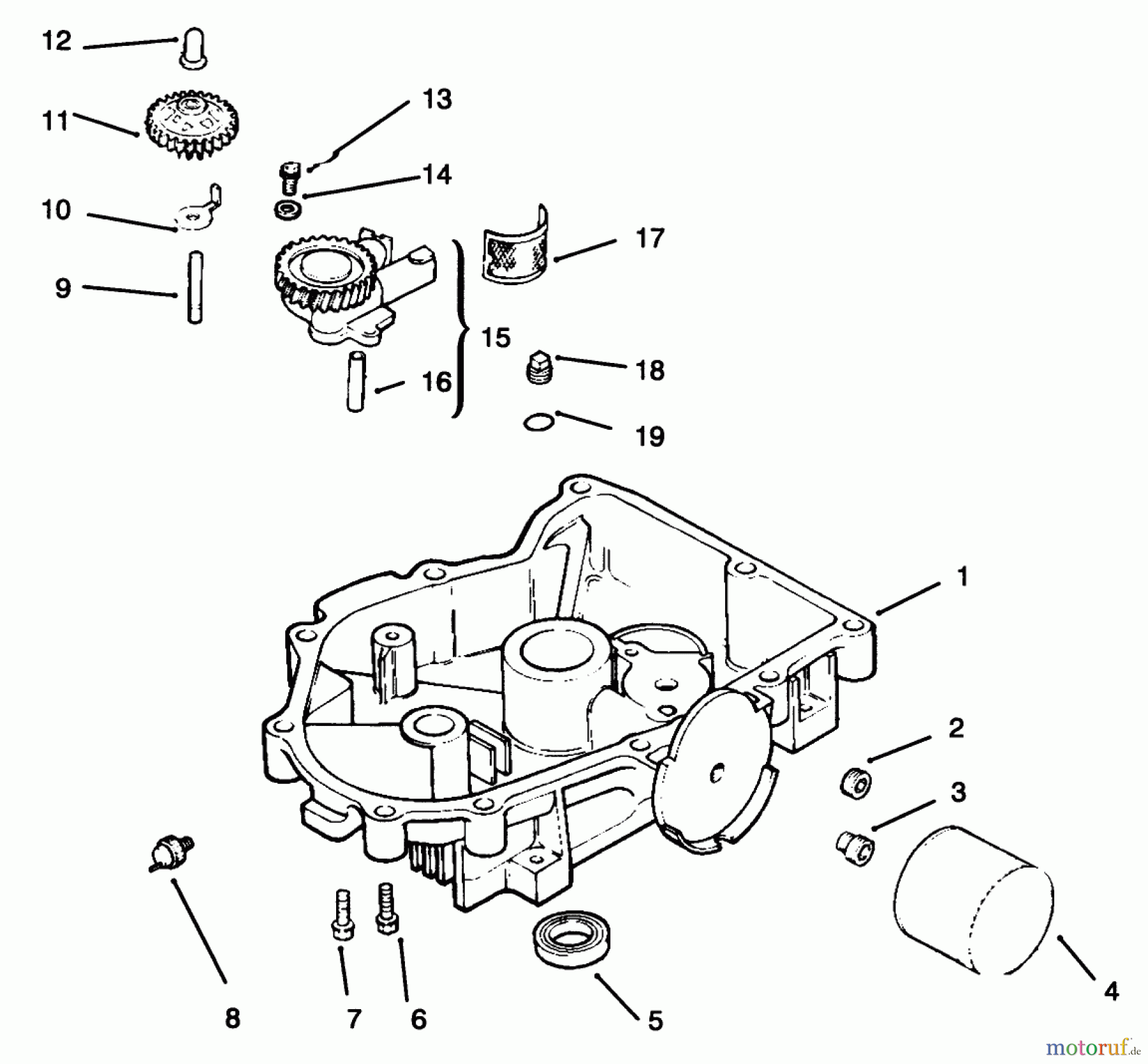  Toro Neu Mowers, Lawn & Garden Tractor Seite 1 72104 (267-H) - Toro 267-H Lawn and Garden Tractor, 1996 (6900001-6999999) OIL PAN/LUBRICATION