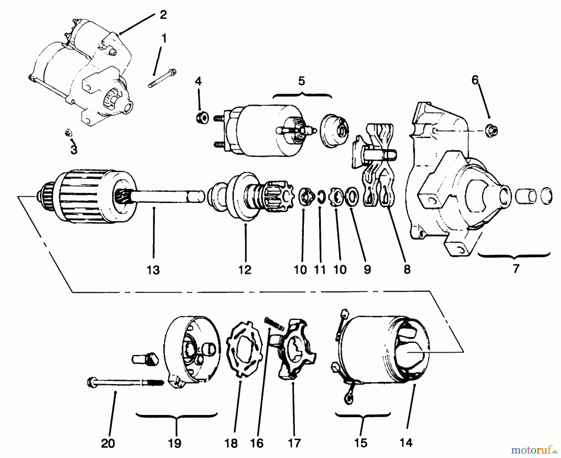 Toro Neu Mowers, Lawn & Garden Tractor Seite 1 72104 (267-H) - Toro 267-H Lawn and Garden Tractor, 1996 (6900001-6999999) STARTING SYSTEM
