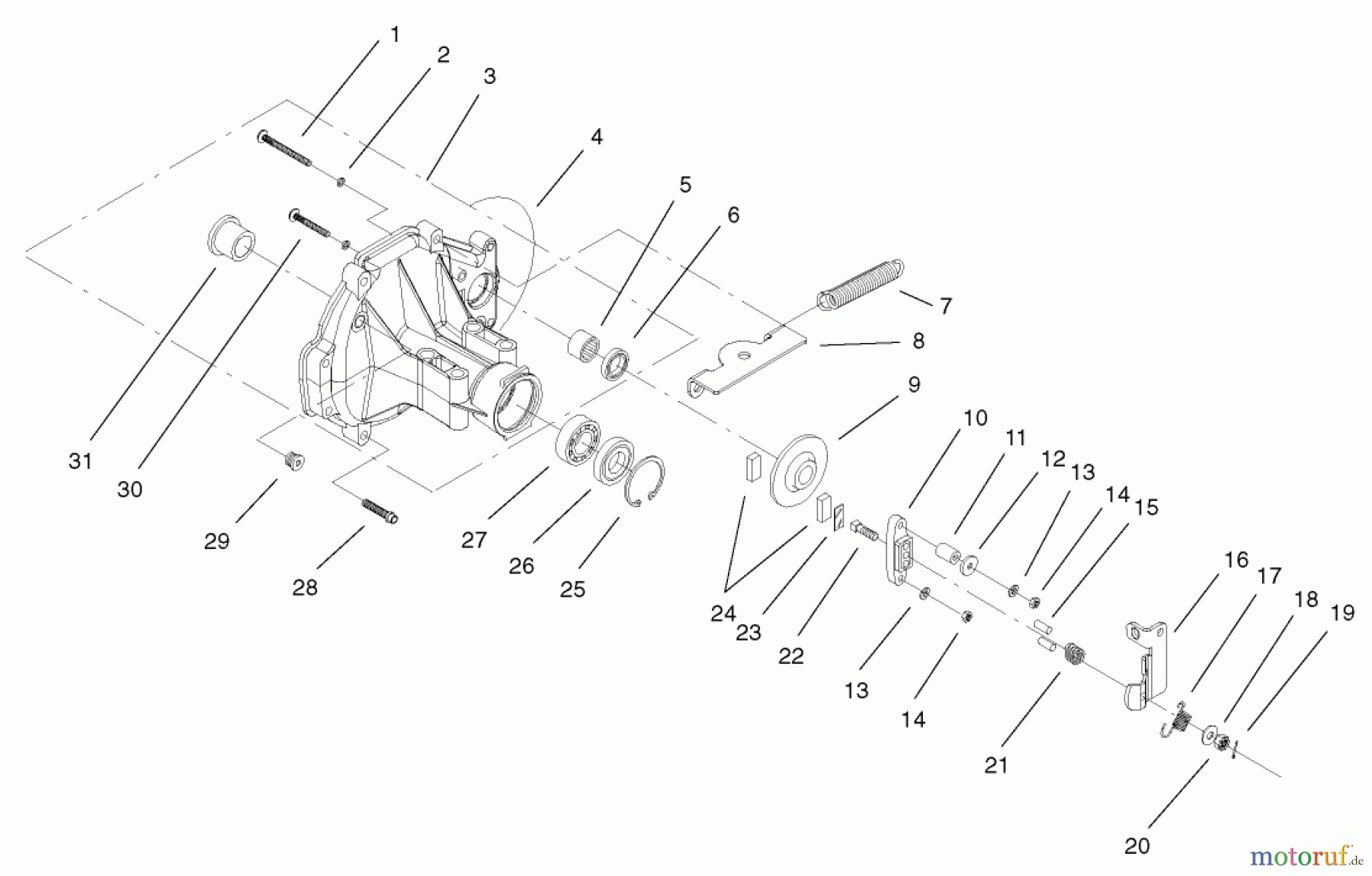  Toro Neu Mowers, Lawn & Garden Tractor Seite 1 72107 (268-HE) - Toro 268-HE Lawn and Garden Tractor, 2002 (220000001-220999999) BRAKE ASSEMBLY