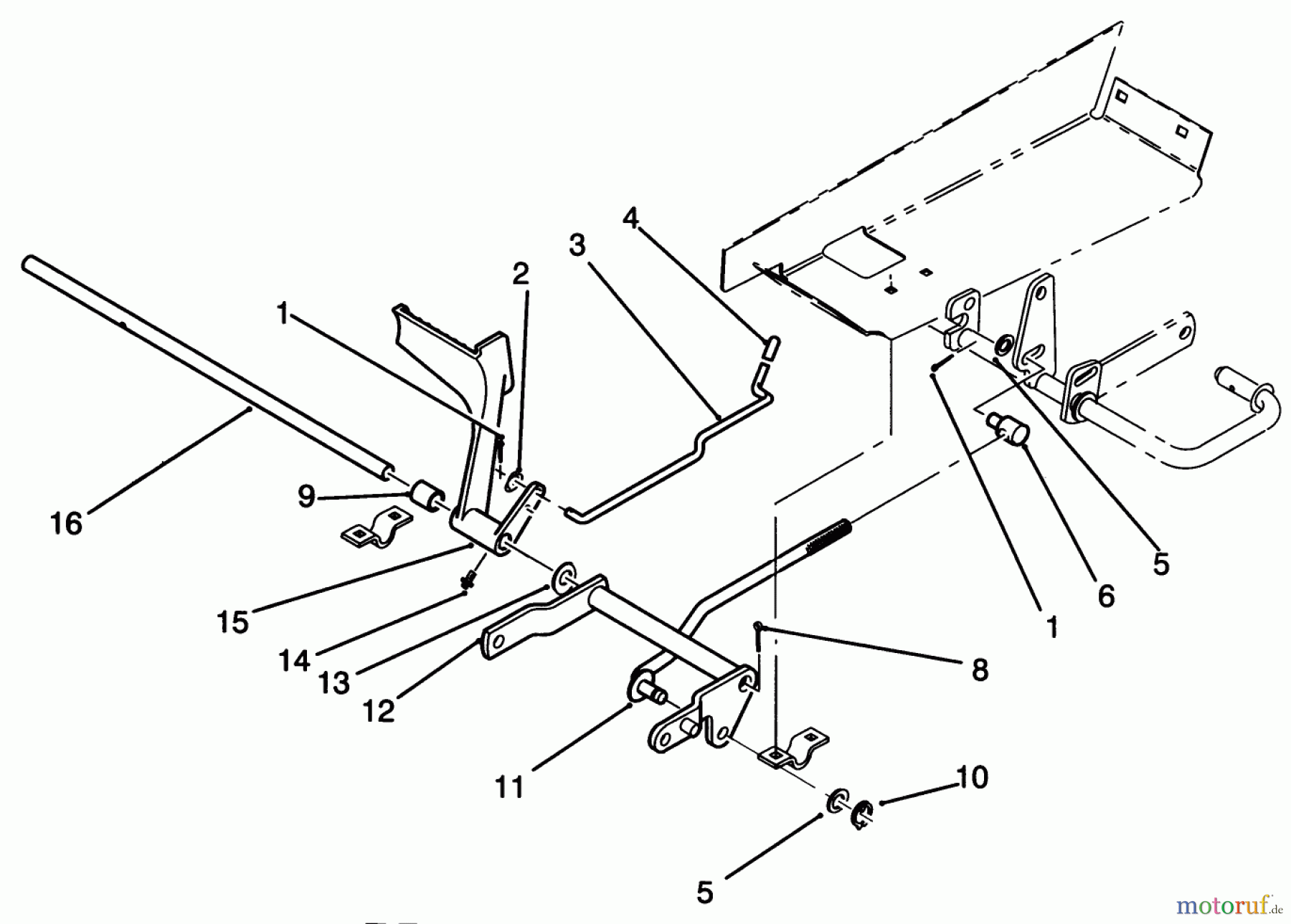  Toro Neu Mowers, Lawn & Garden Tractor Seite 1 72101 (246-H) - Toro 246-H Yard Tractor, 1993 (3900001-3999999) BRAKE PEDAL ASSEMBLY