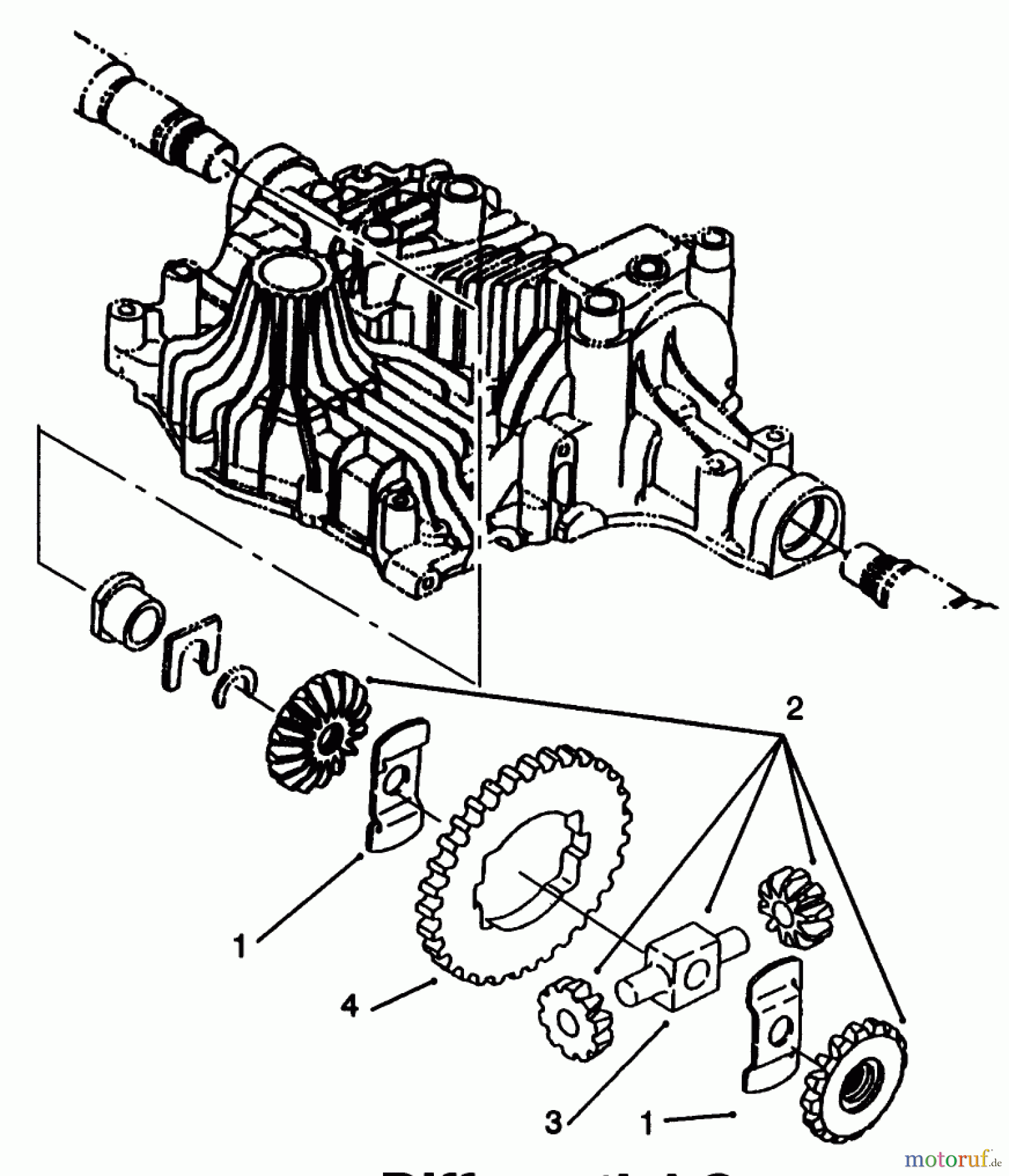  Toro Neu Mowers, Lawn & Garden Tractor Seite 1 72102 (269-H) - Toro 269-H Lawn and Garden Tractor, 1996 (6900001-6999999) DIFFERENTIAL GEAR