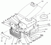 Toro 72102 (269-H) - 269-H Lawn and Garden Tractor, 1996 (6900001-6999999) Listas de piezas de repuesto y dibujos HOOD AND GRILL