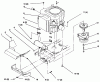 Toro 72102 (269-H) - 269-H Lawn and Garden Tractor, 1996 (6900001-6999999) Listas de piezas de repuesto y dibujos TWIN CYLINDER ENGINE, MUFFLER, AND P.T.O.