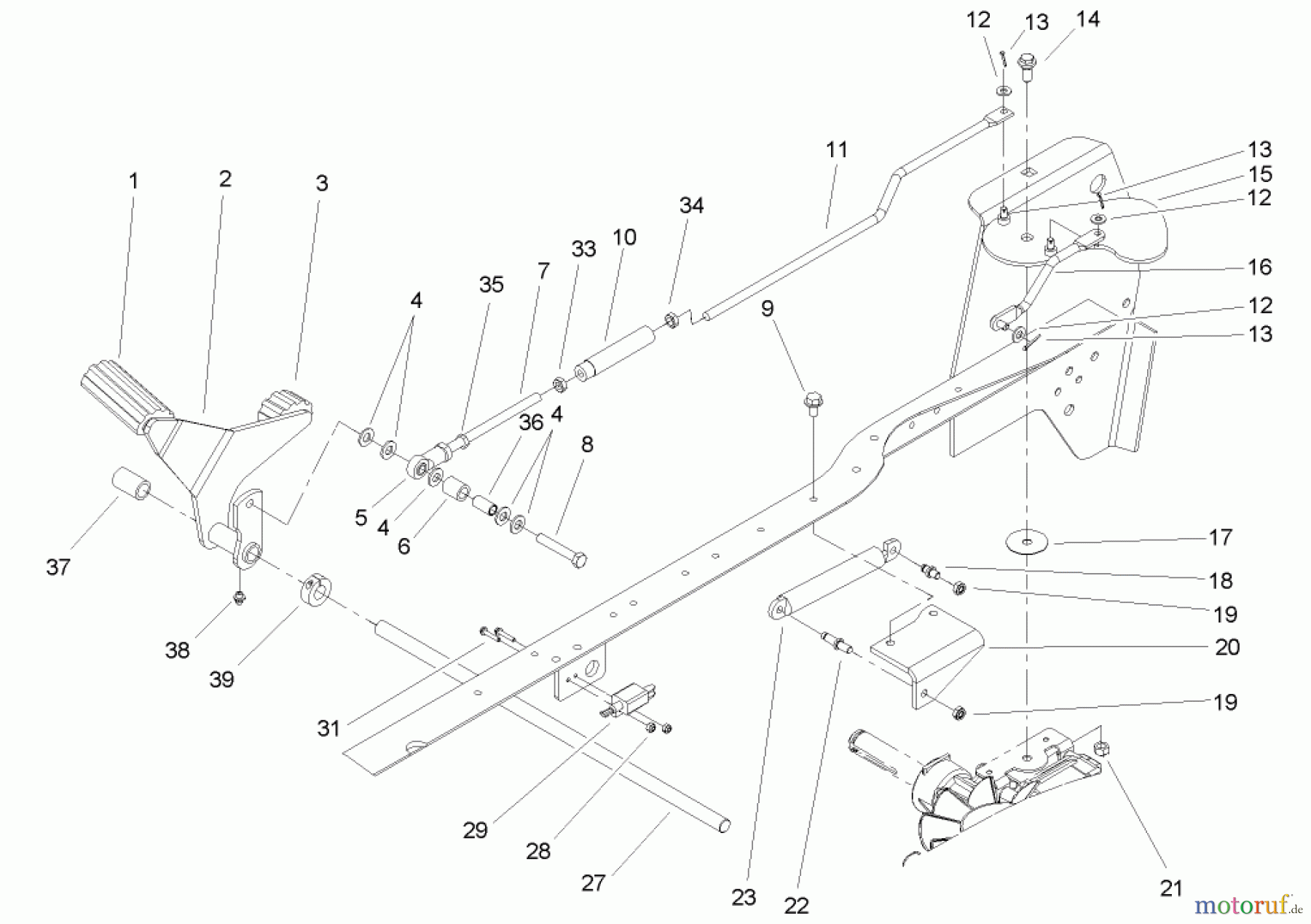  Toro Neu Mowers, Lawn & Garden Tractor Seite 1 72200 (416XT) - Toro 416XT Garden Tractor, 2004 (240000001-240999999) HYDRO CONTROL ASSEMBLY