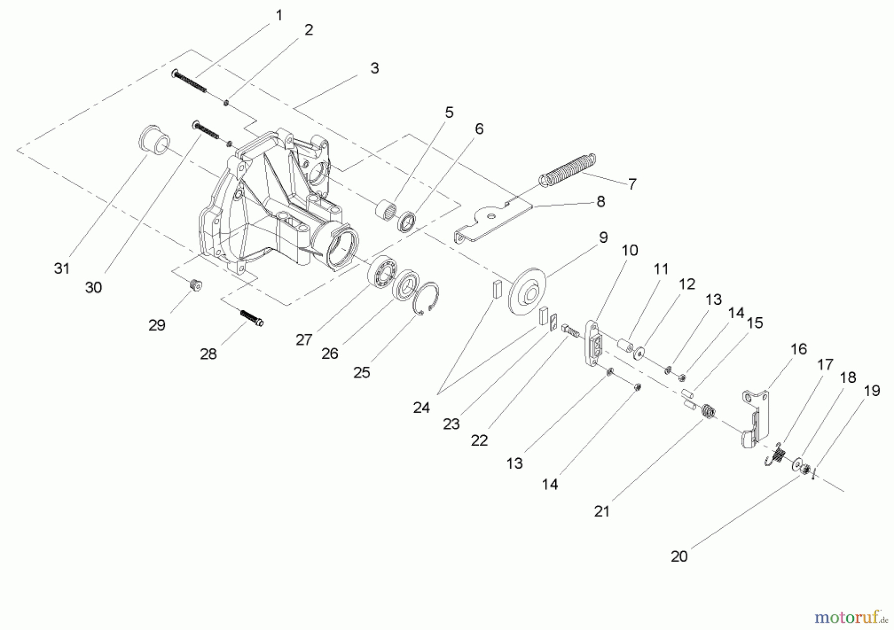  Toro Neu Mowers, Lawn & Garden Tractor Seite 1 72211 (420) - Toro 420 Garden Tractor, 2005 (250000001-250999999) BRAKE ASSEMBLY TRANSAXLE ASSEMBLY NO. 104-4310