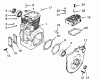 Toro 73380 (312-8) - 312-8 Garden Tractor, 1993 (3900001-3999999) Ersatzteile CRANKCASE AND CYLINDER HEAD