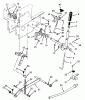 Toro 73380 (312-8) - 312-8 Garden Tractor, 1993 (3900001-3999999) Ersatzteile MANUAL LIFT LINKAGE