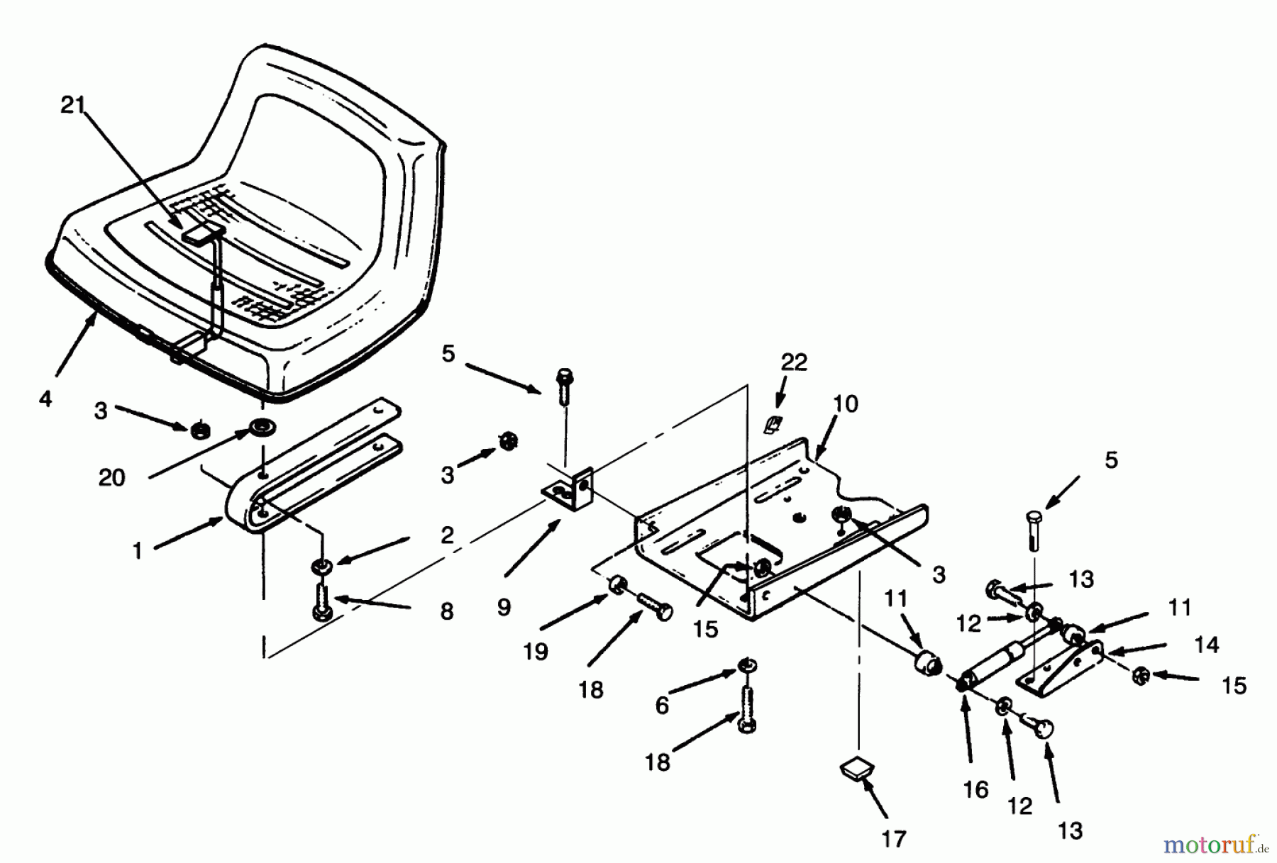  Toro Neu Mowers, Lawn & Garden Tractor Seite 1 73380 (312-8) - Toro 312-8 Garden Tractor, 1994 (4900001-4999999) SEAT