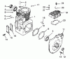 Toro 73401 (314-H) - 314-H Garden Tractor, 1993 (3900001-3999999) Ersatzteile CRANKCASE AND CYLINDER HEAD